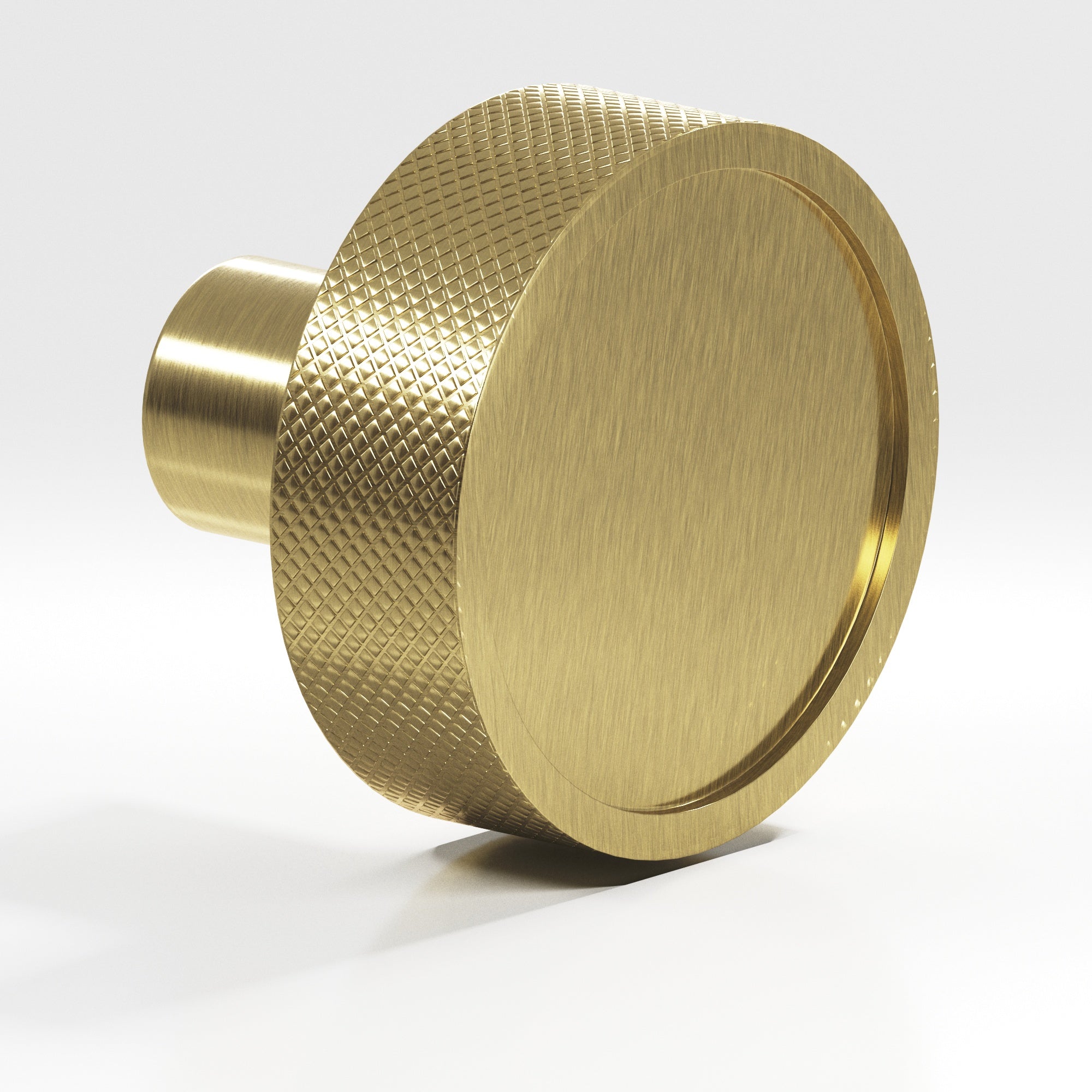 Colonial Bronze Series 595 1.25" Round Diamond-Knurled Sandwich Cabinet Knob Antique Brass / 1.25"