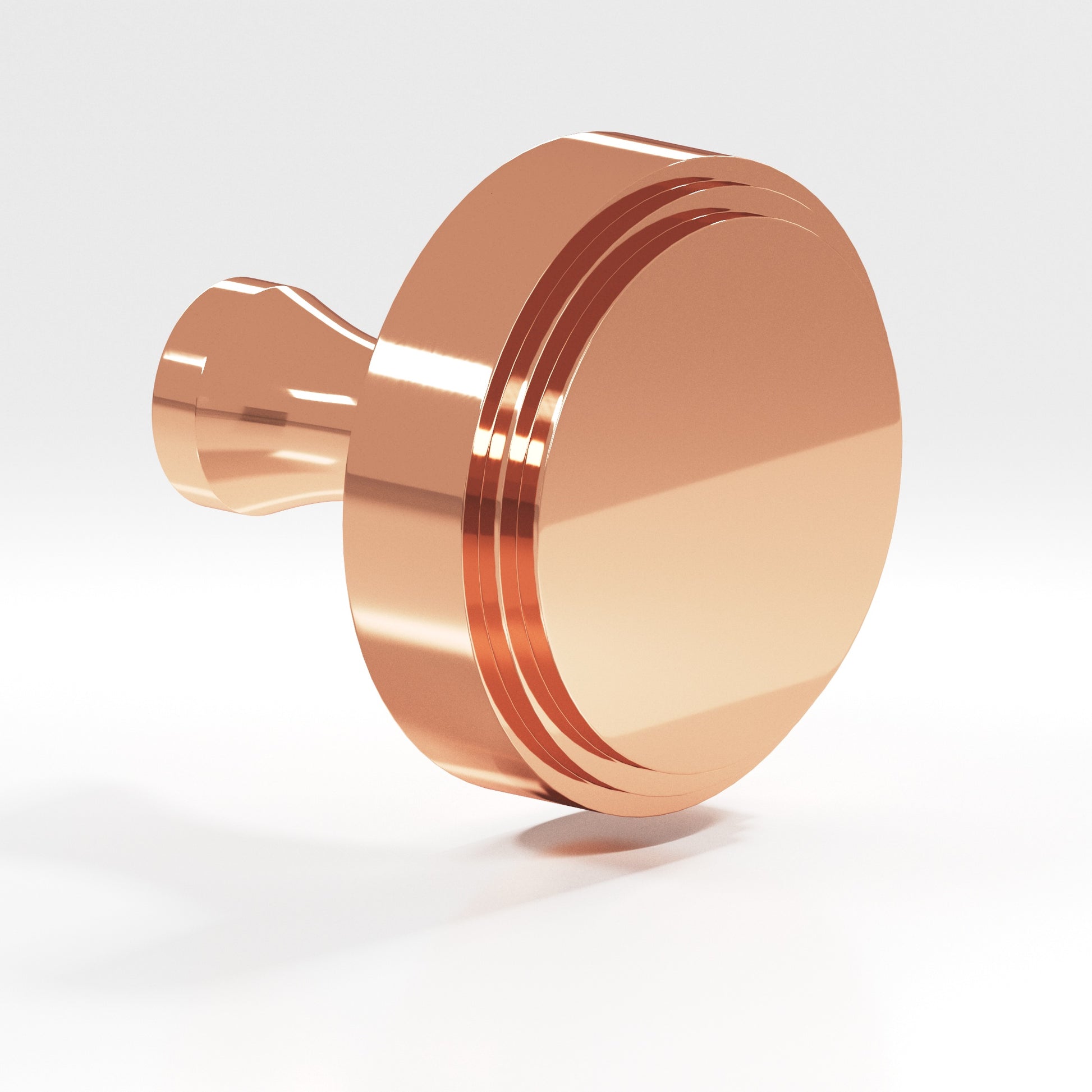 Colonial Bronze Series 621 1.25" Round Stepped Cabinet Knob With Flared Post Polished Copper / 1.25"