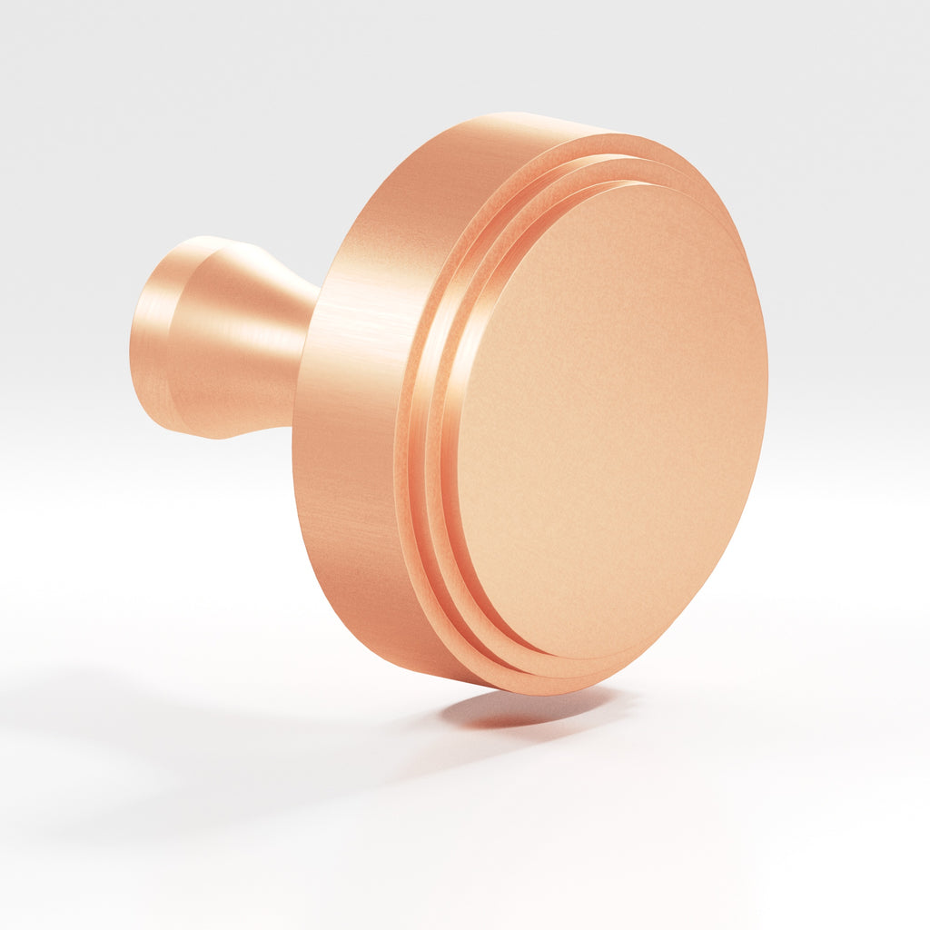 Colonial Bronze Series 621 1.25" Round Stepped Cabinet Knob With Flared Post Matte Satin Copper / 1.25"