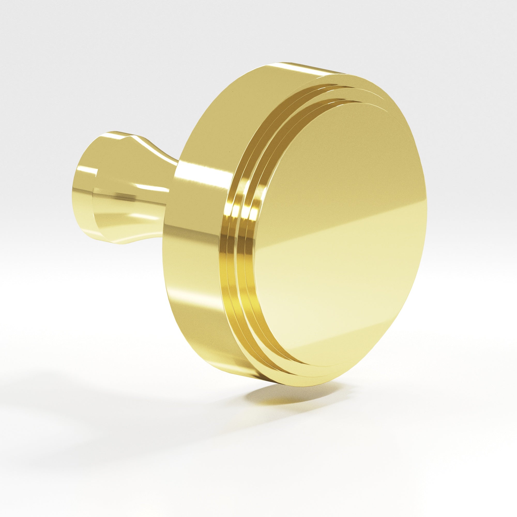 Colonial Bronze Series 620 1" Round Stepped Cabinet Knob With Flared Post Polished Brass / 1"