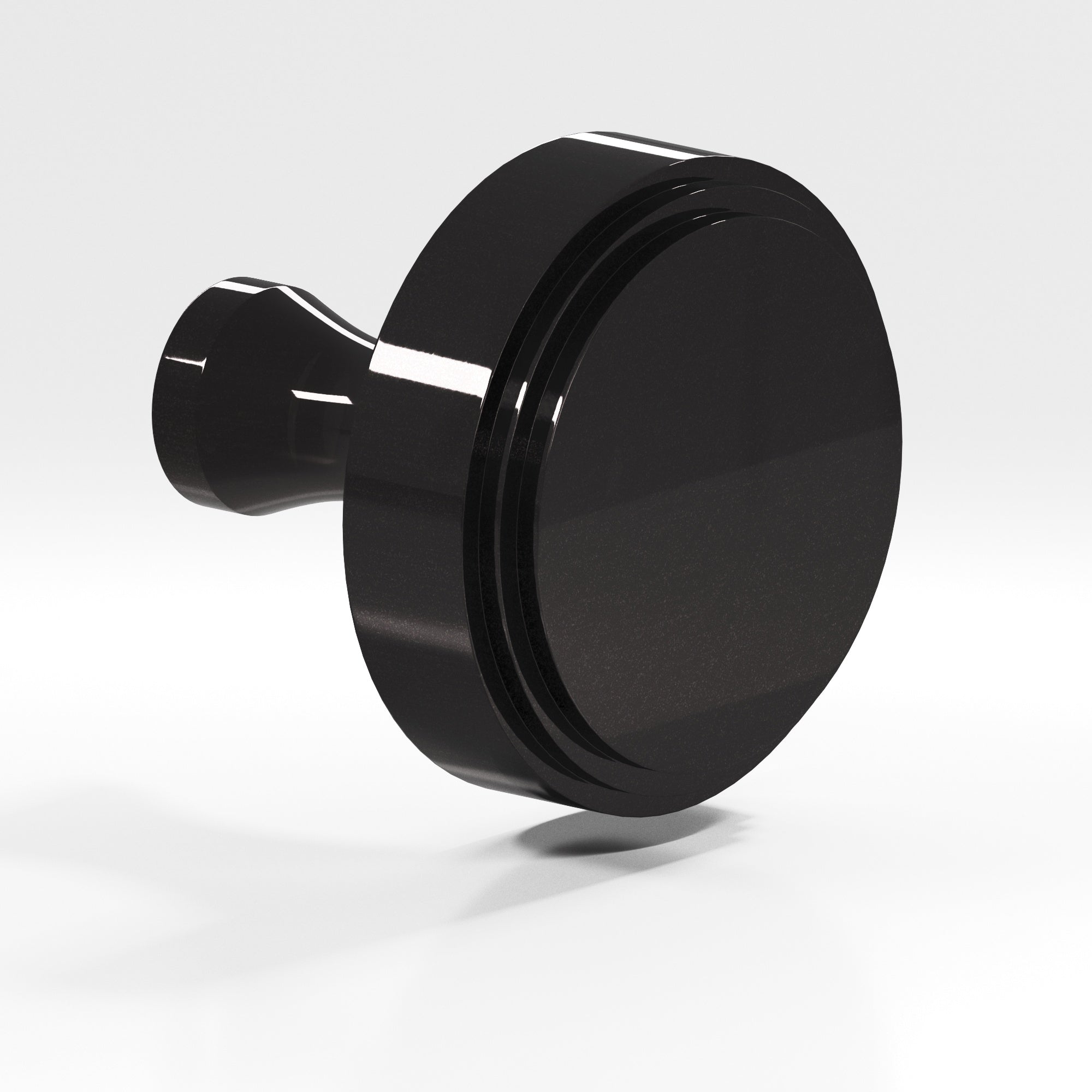 Colonial Bronze Series 620 1" Round Stepped Cabinet Knob With Flared Post Satin Black / 1"