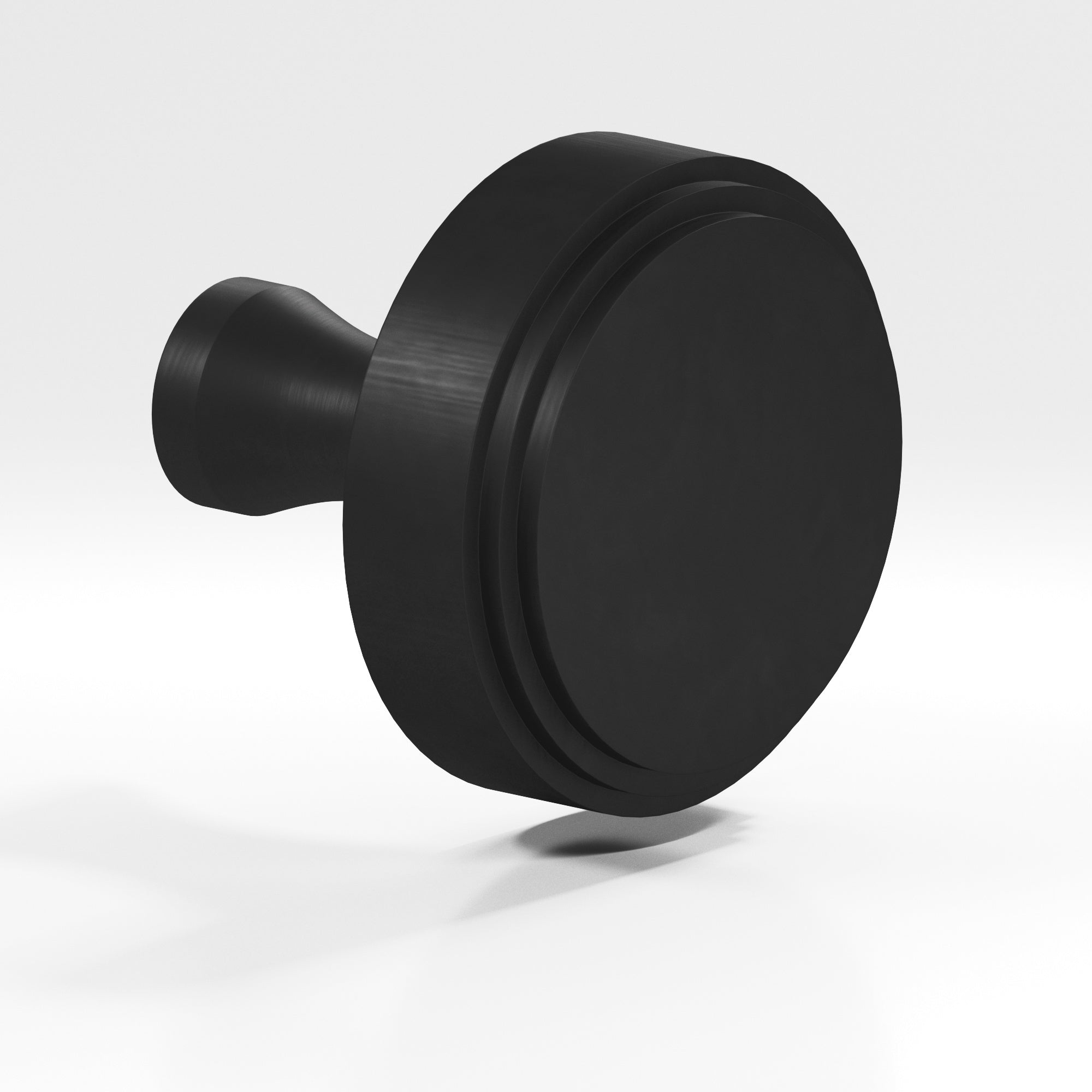 Colonial Bronze Series 621 1.25" Round Stepped Cabinet Knob With Flared Post Matte Satin Black / 1.25"
