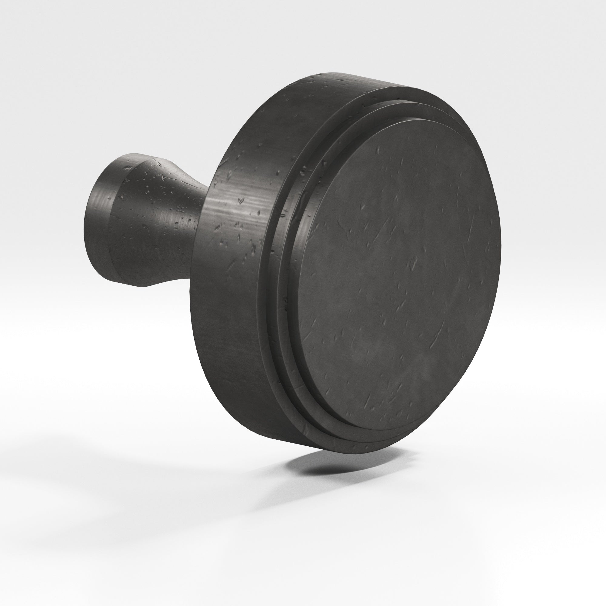 Colonial Bronze Series 621 1.25" Round Stepped Cabinet Knob With Flared Post Distressed Satin Black / 1.25"
