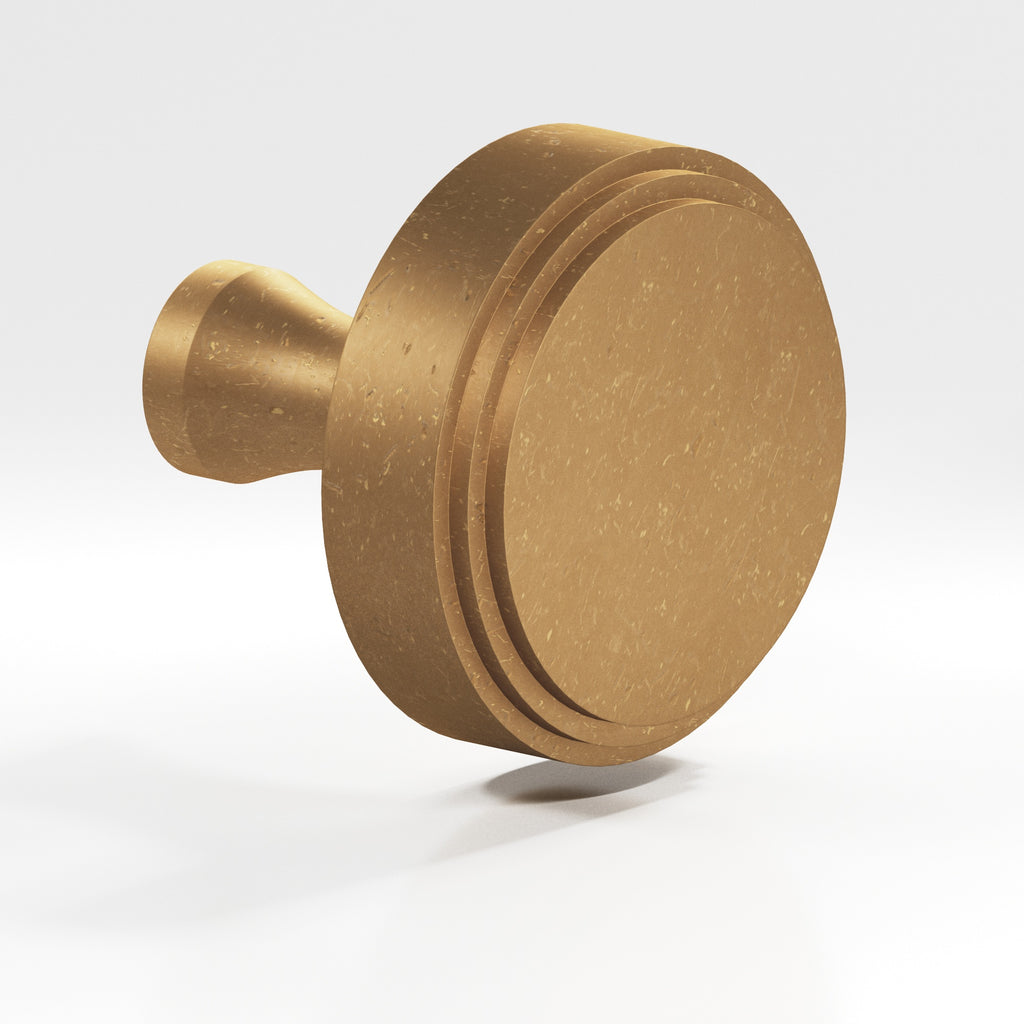Colonial Bronze Series 621 1.25" Round Stepped Cabinet Knob With Flared Post Distressed Light Statuary Bronze / 1.25"