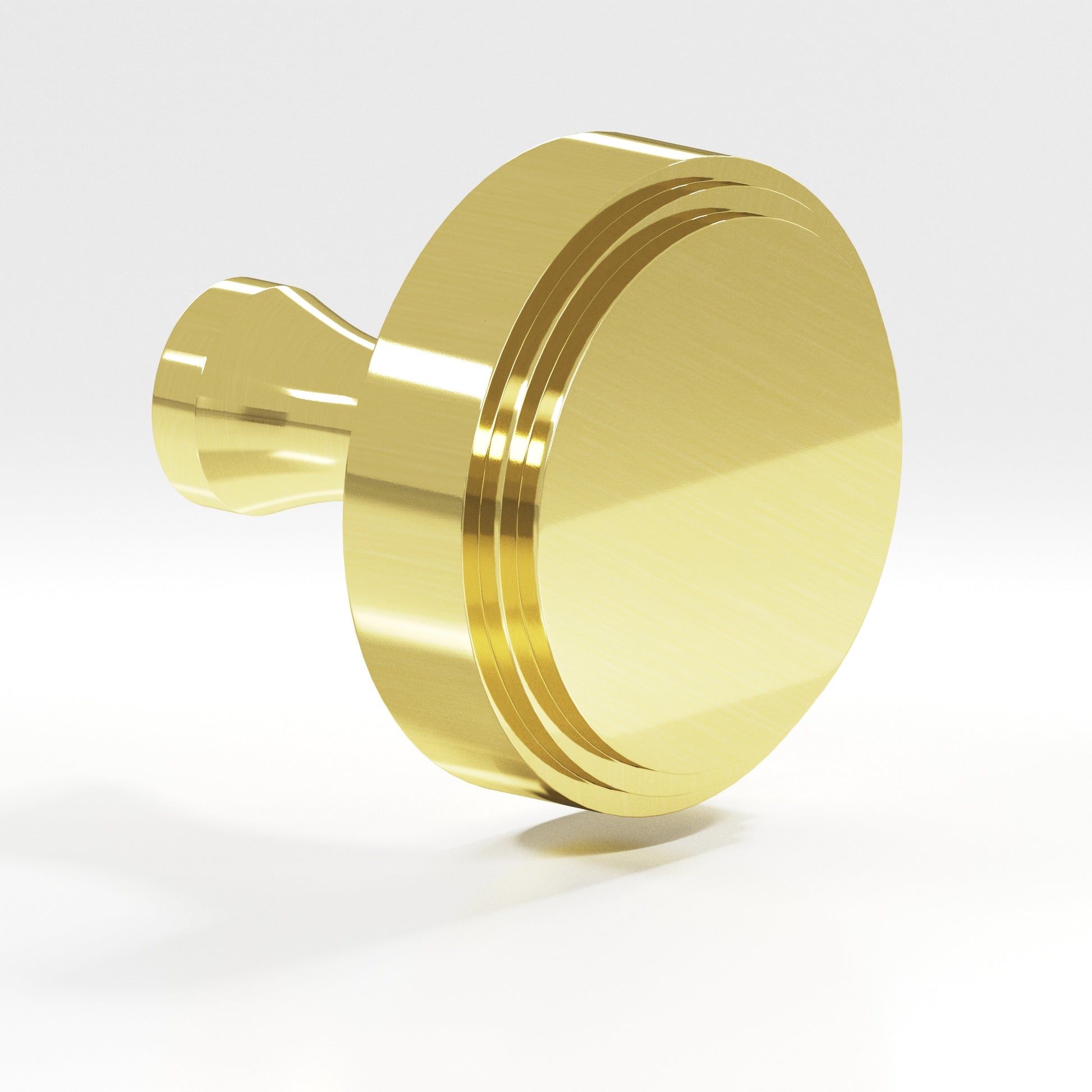 Colonial Bronze Series 622 1.5" Round Stepped Cabinet Knob With Flared Post Unlacquered Polished Brass / 1.5"