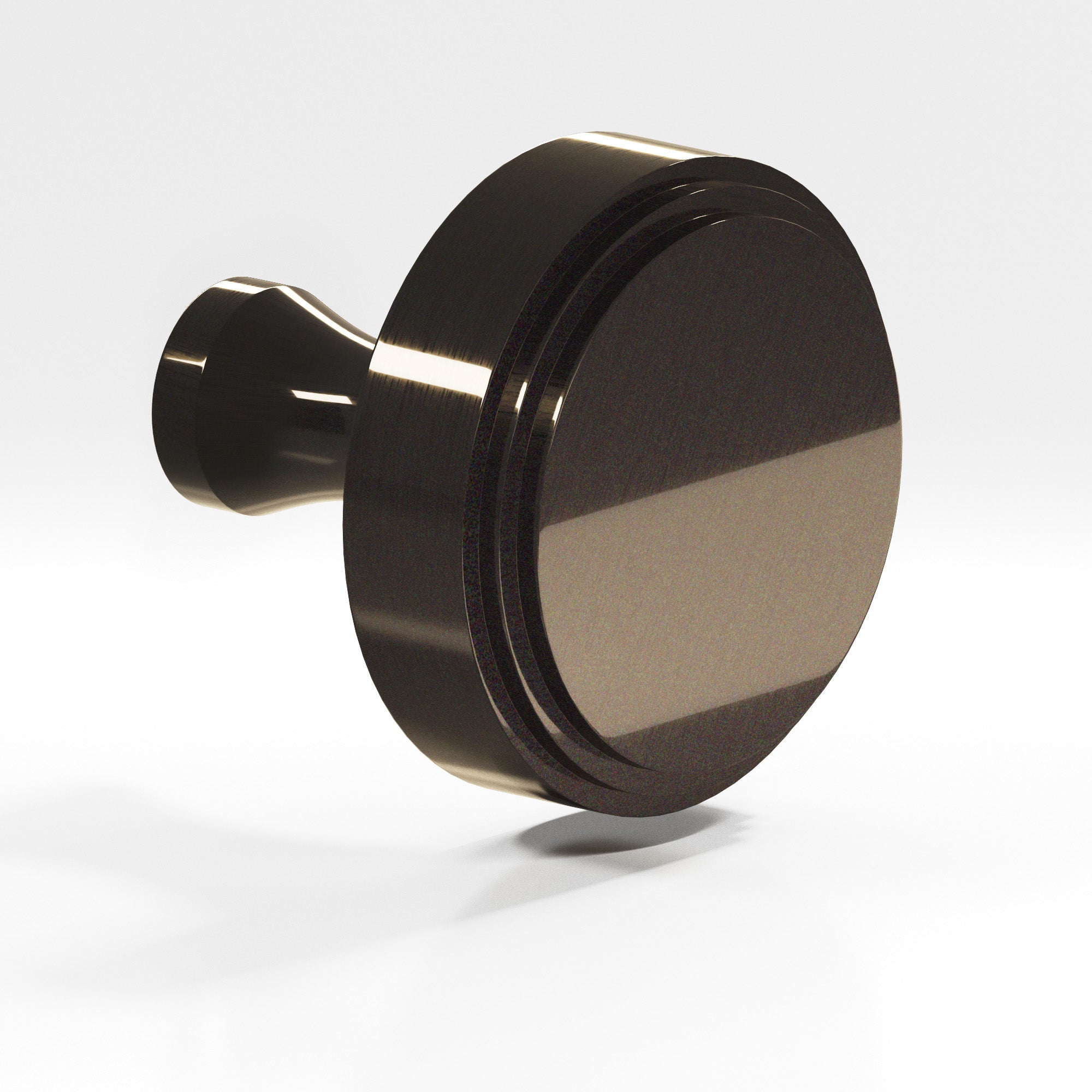Colonial Bronze Series 622 1.5" Round Stepped Cabinet Knob With Flared Post Dark Statuary Bronze / 1.5"