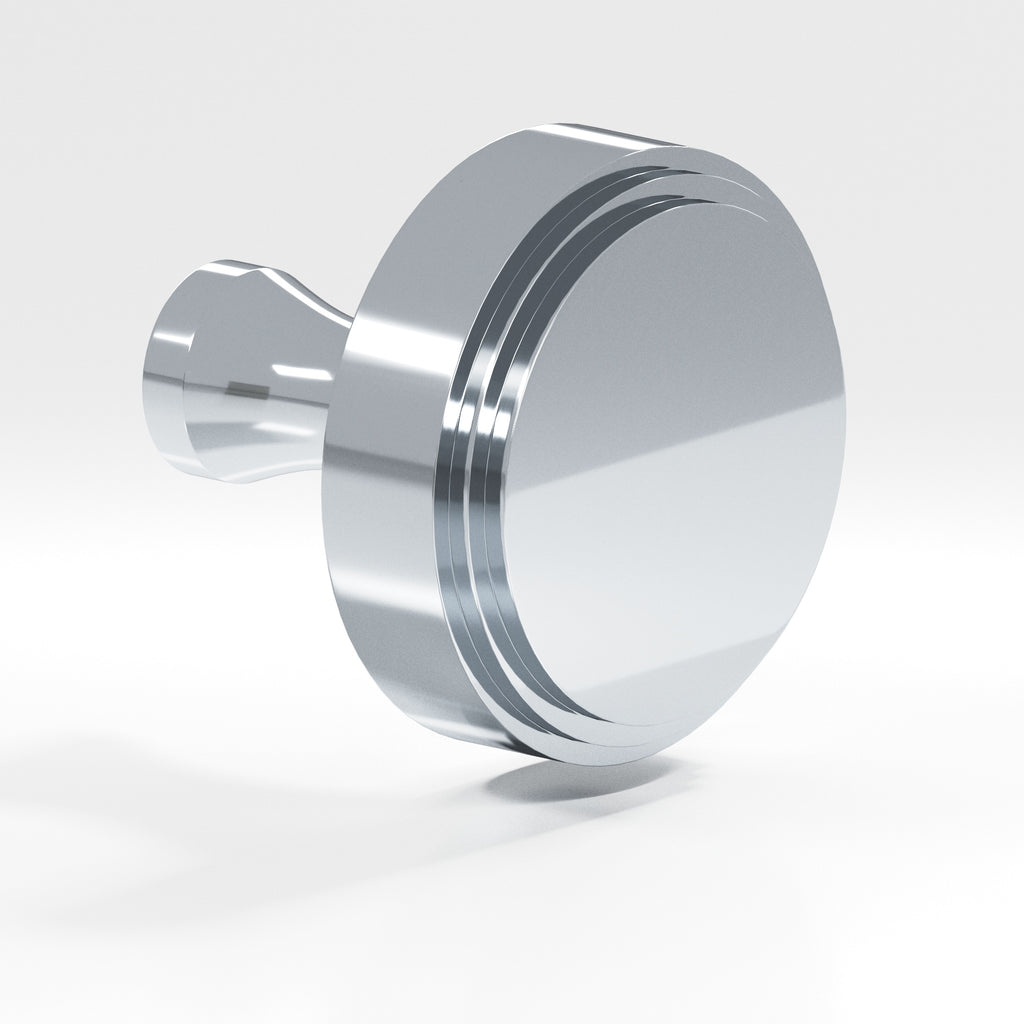 Colonial Bronze Series 620 1" Round Stepped Cabinet Knob With Flared Post Polished Chrome / 1"