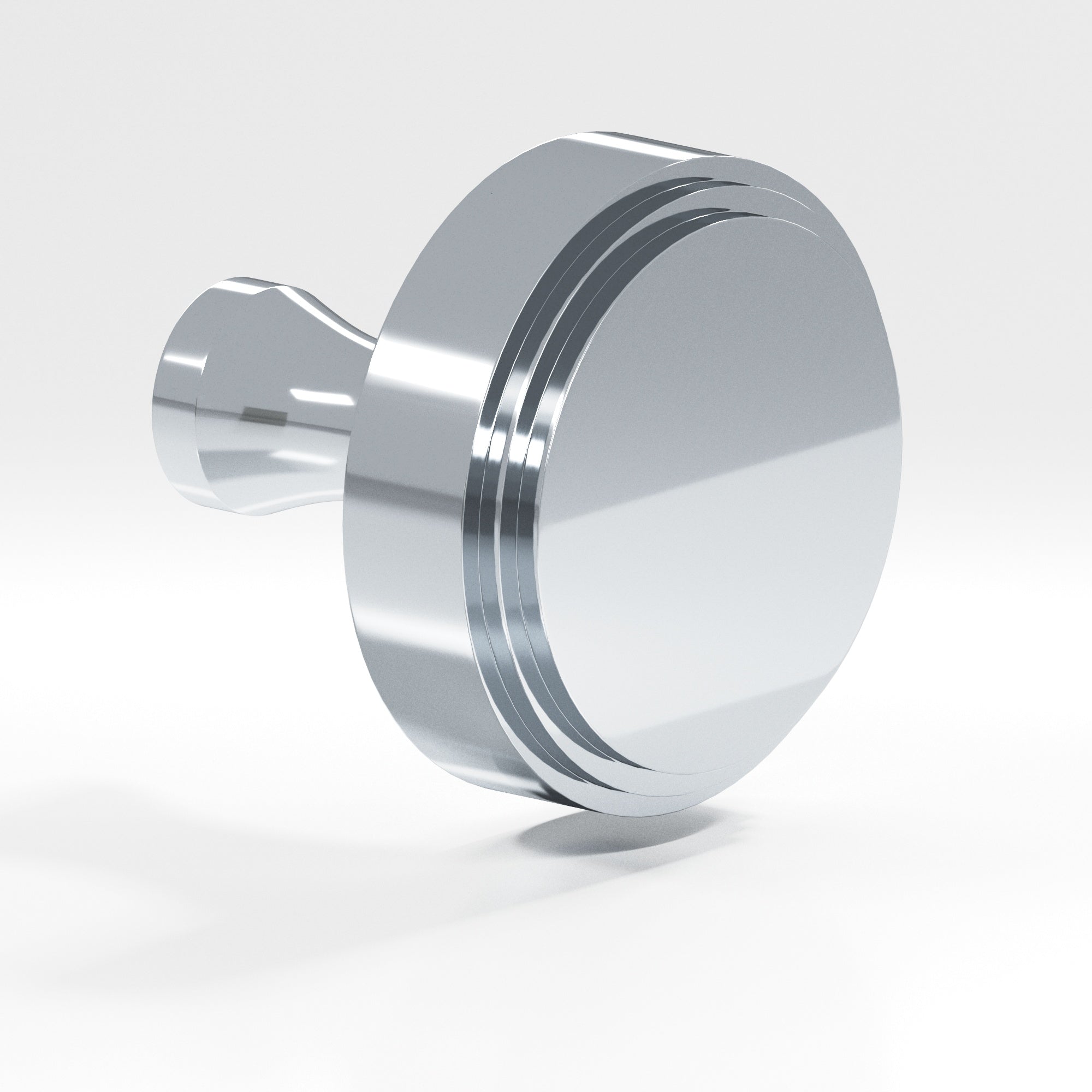 Colonial Bronze Series 622 1.5" Round Stepped Cabinet Knob With Flared Post Polished Chrome / 1.5"