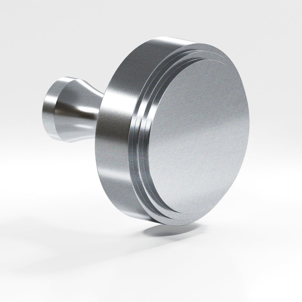 Colonial Bronze Series 620 1" Round Stepped Cabinet Knob With Flared Post Satin Chrome / 1"