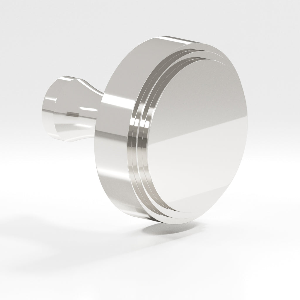Colonial Bronze Series 620 1" Round Stepped Cabinet Knob With Flared Post Polished Nickel / 1"