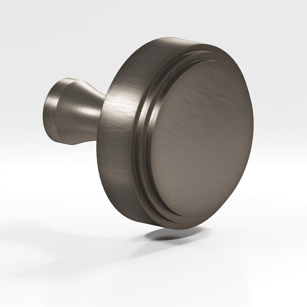Colonial Bronze Series 620 1" Round Stepped Cabinet Knob With Flared Post Pewter / 1"