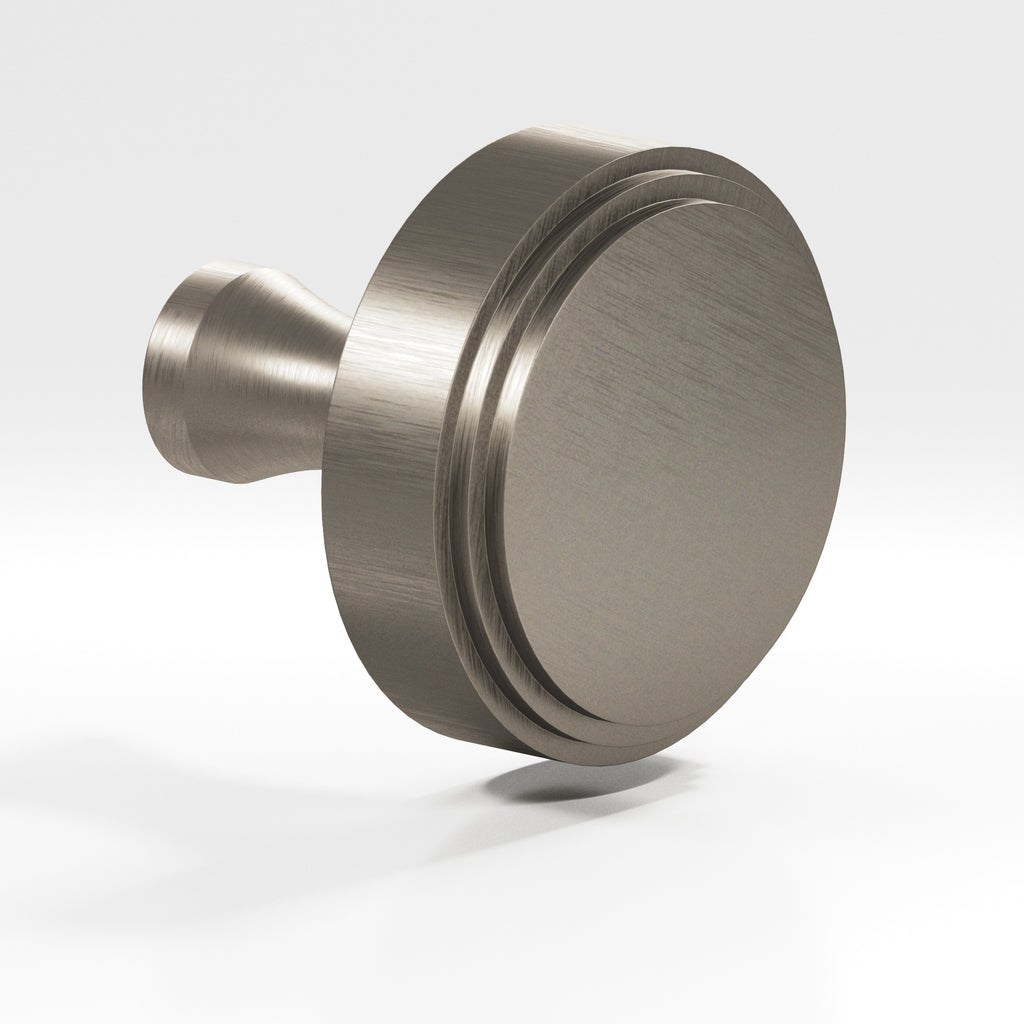 Colonial Bronze Series 621 1.25" Round Stepped Cabinet Knob With Flared Post Matte Pewter / 1.25"