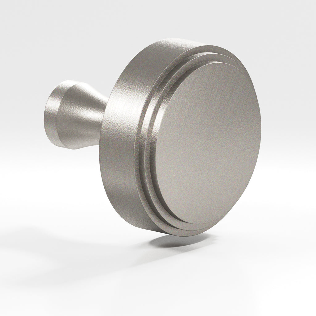 Colonial Bronze Series 620 1" Round Stepped Cabinet Knob With Flared Post Frost Nickel™ / 1"