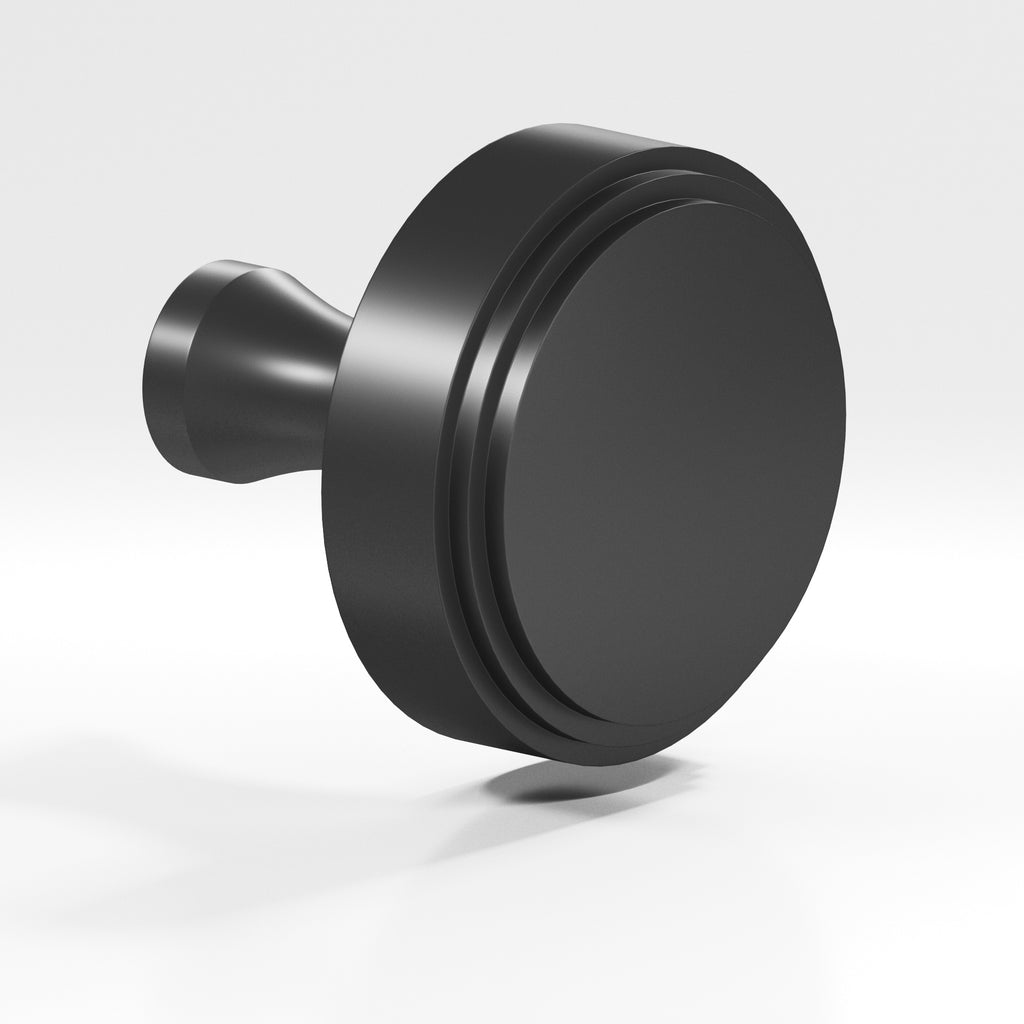 Colonial Bronze Series 621 1.25" Round Stepped Cabinet Knob With Flared Post Matte Graphite / 1.25"