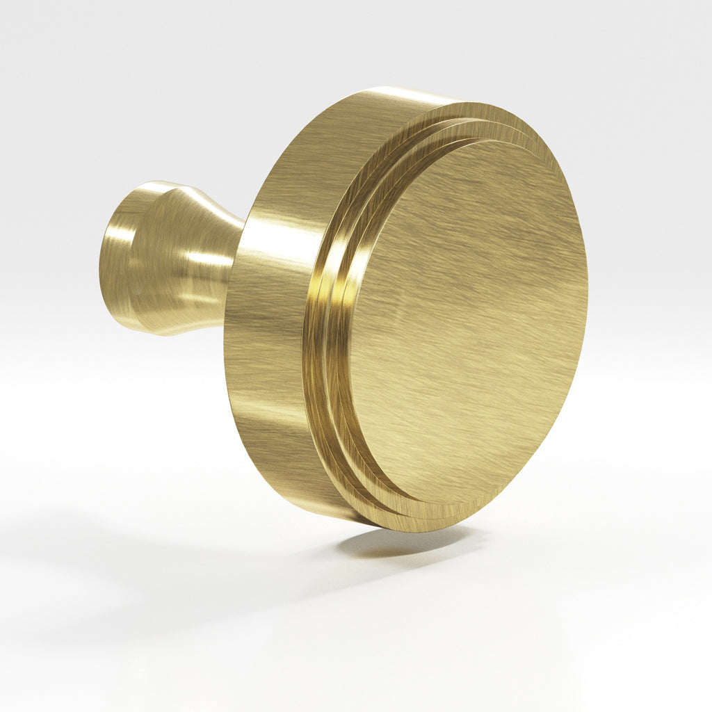 Colonial Bronze Series 621 1.25" Round Stepped Cabinet Knob With Flared Post Antique Brass / 1.25"