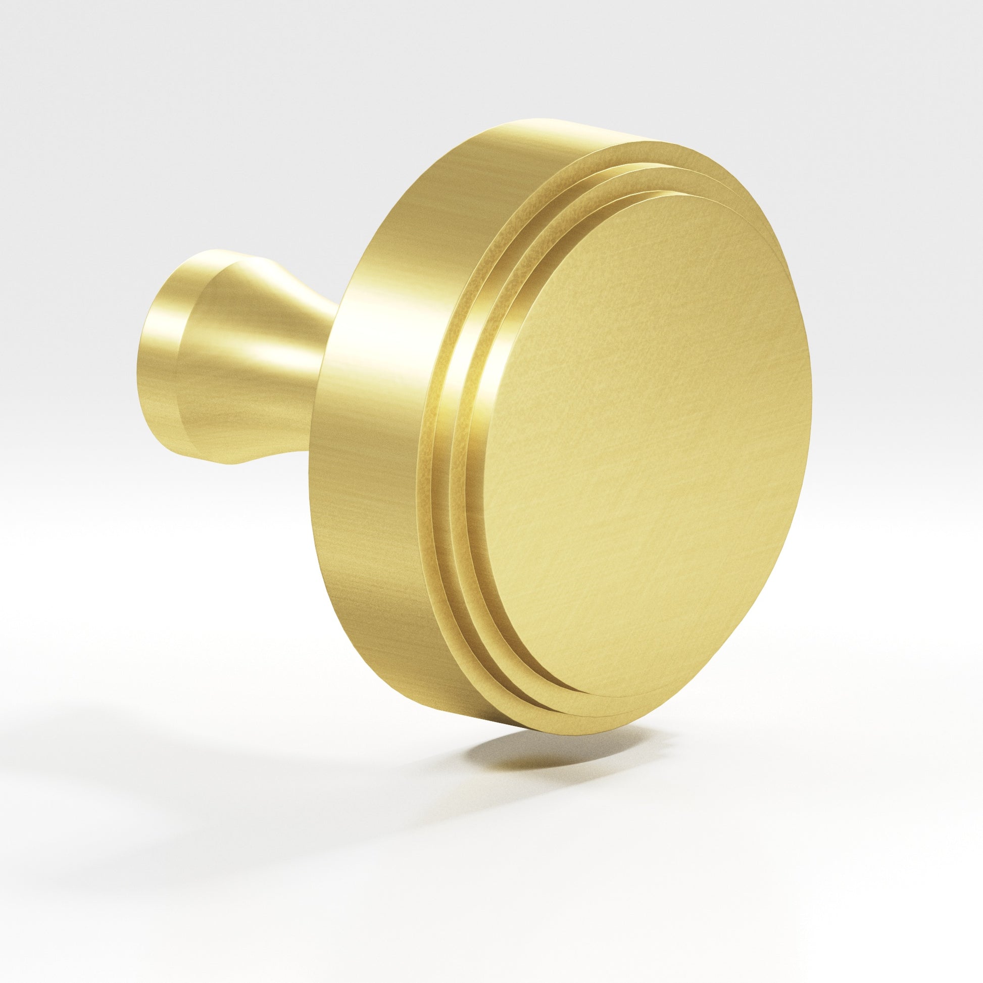 Colonial Bronze Series 621 1.25" Round Stepped Cabinet Knob With Flared Post Matte Satin Brass / 1.25"