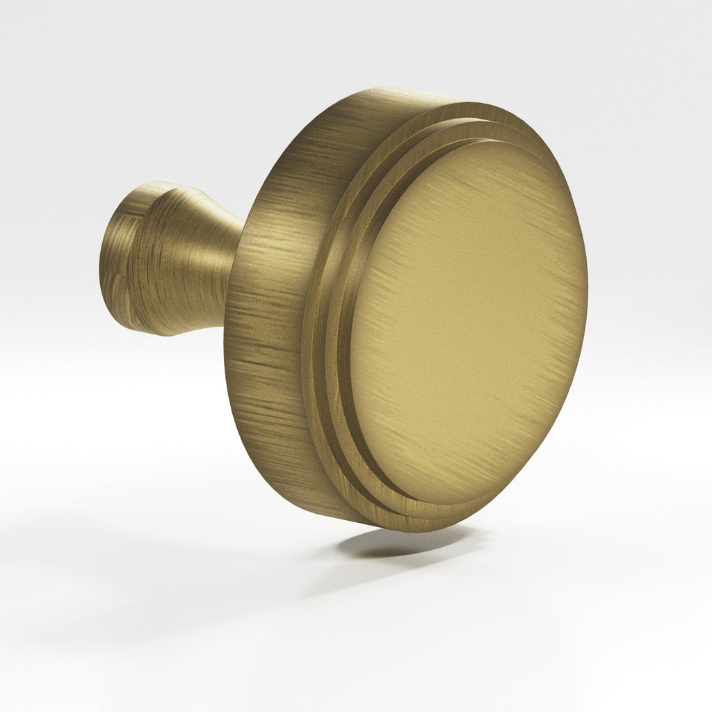 Colonial Bronze Series 621 1.25" Round Stepped Cabinet Knob With Flared Post Matte Antique Satin Brass / 1.25"
