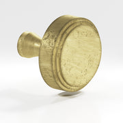 Colonial Bronze Series 621 1.25" Round Stepped Cabinet Knob With Flared Post Distressed Antique Brass / 1.25"
