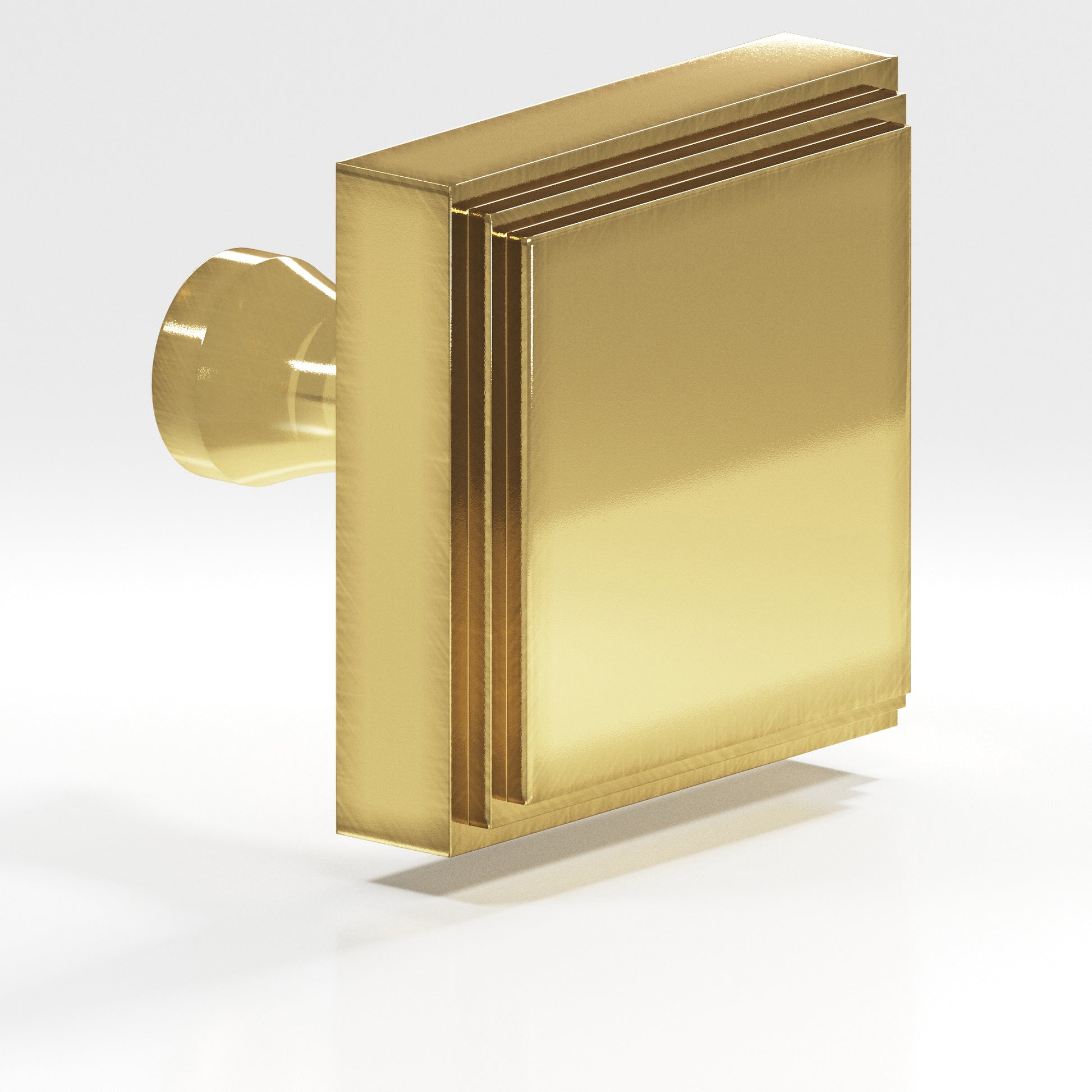 Colonial Bronze Series 625 1.5" Square Stepped Cabinet Knob With Flared Post Antique Bronze / 1.5"