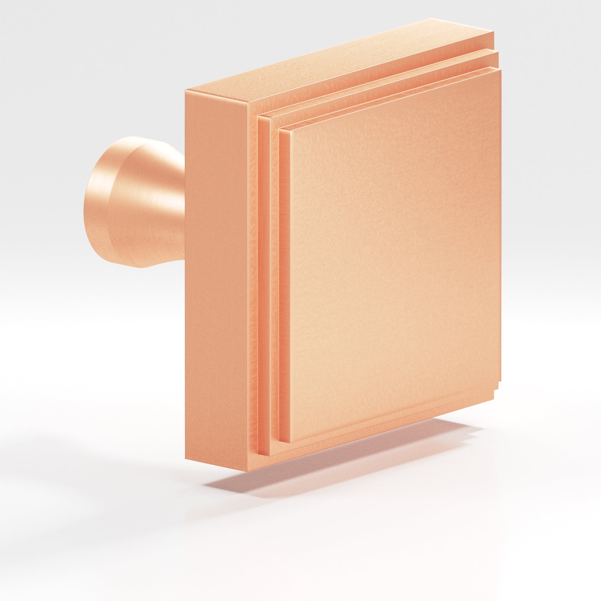 Colonial Bronze Series 625 1.5" Square Stepped Cabinet Knob With Flared Post Matte Satin Copper / 1.5"