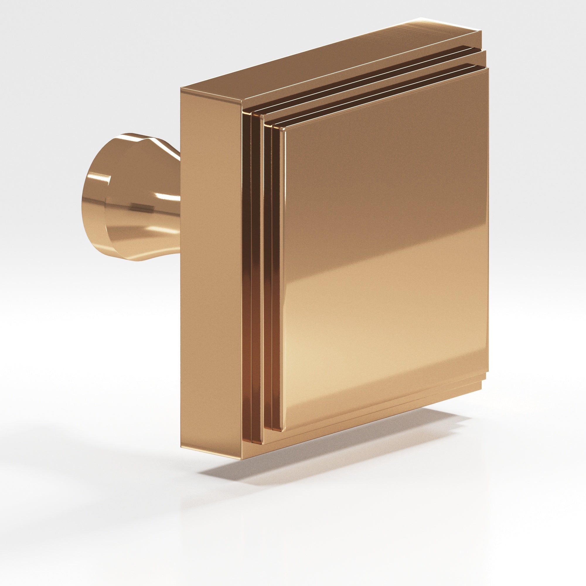 Colonial Bronze Series 623 1" Square Stepped Cabinet Knob With Flared Post Polished Bronze / 1"