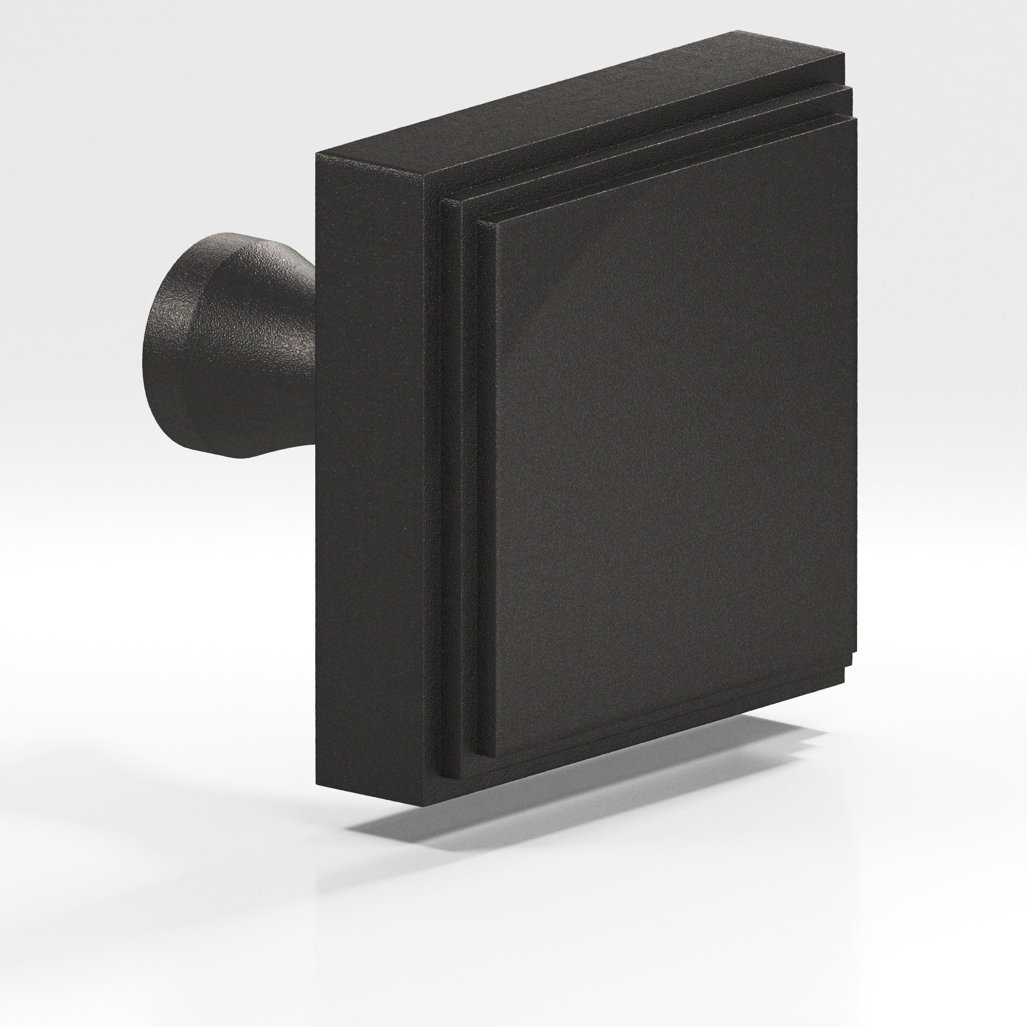 Colonial Bronze Series 623 1" Square Stepped Cabinet Knob With Flared Post Frost Black™ / 1"
