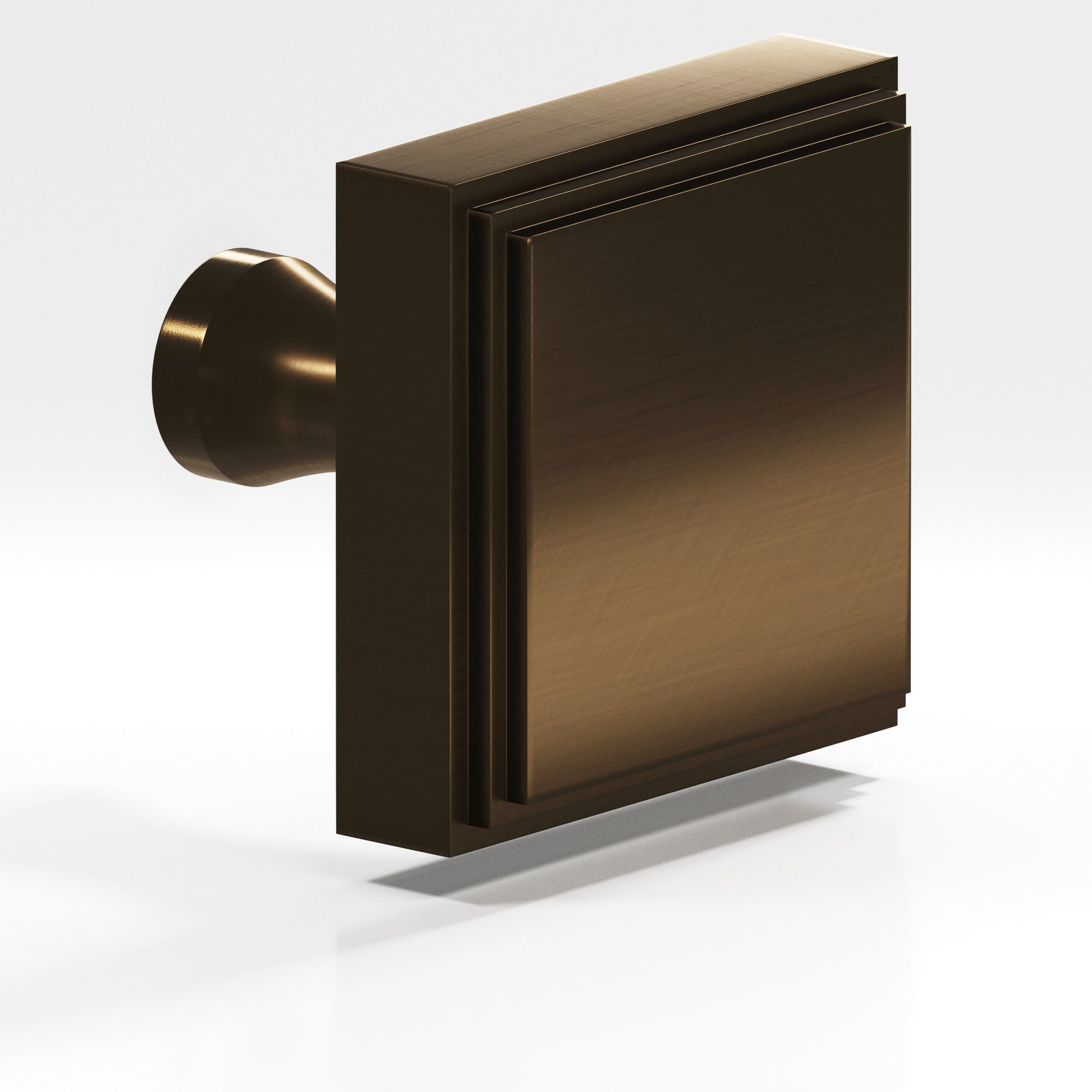 Colonial Bronze Series 625 1.5" Square Stepped Cabinet Knob With Flared Post Oil Rubbed Bronze / 1.5"