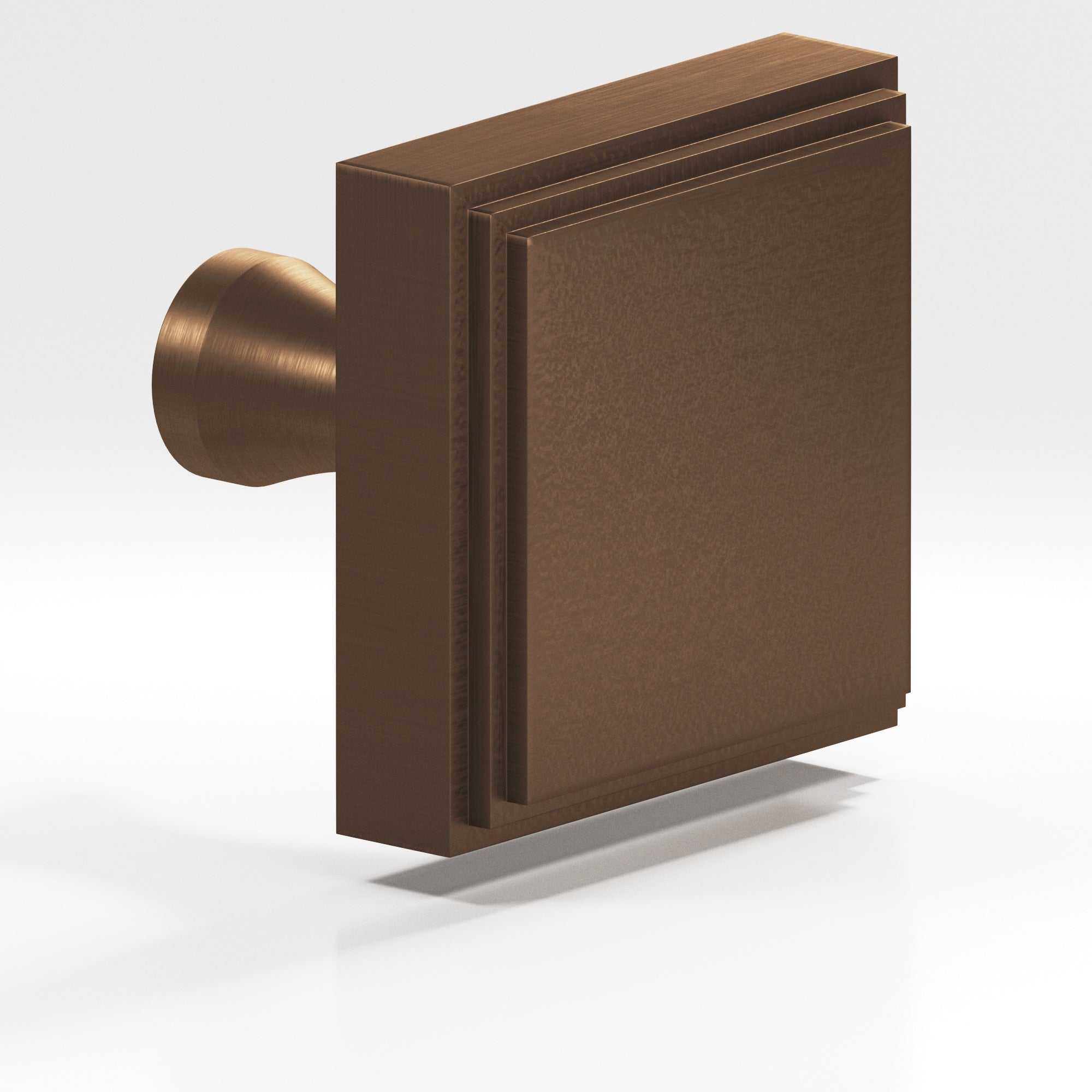 Colonial Bronze Series 625 1.5" Square Stepped Cabinet Knob With Flared Post Matte Oil Rubbed Bronze / 1.5"