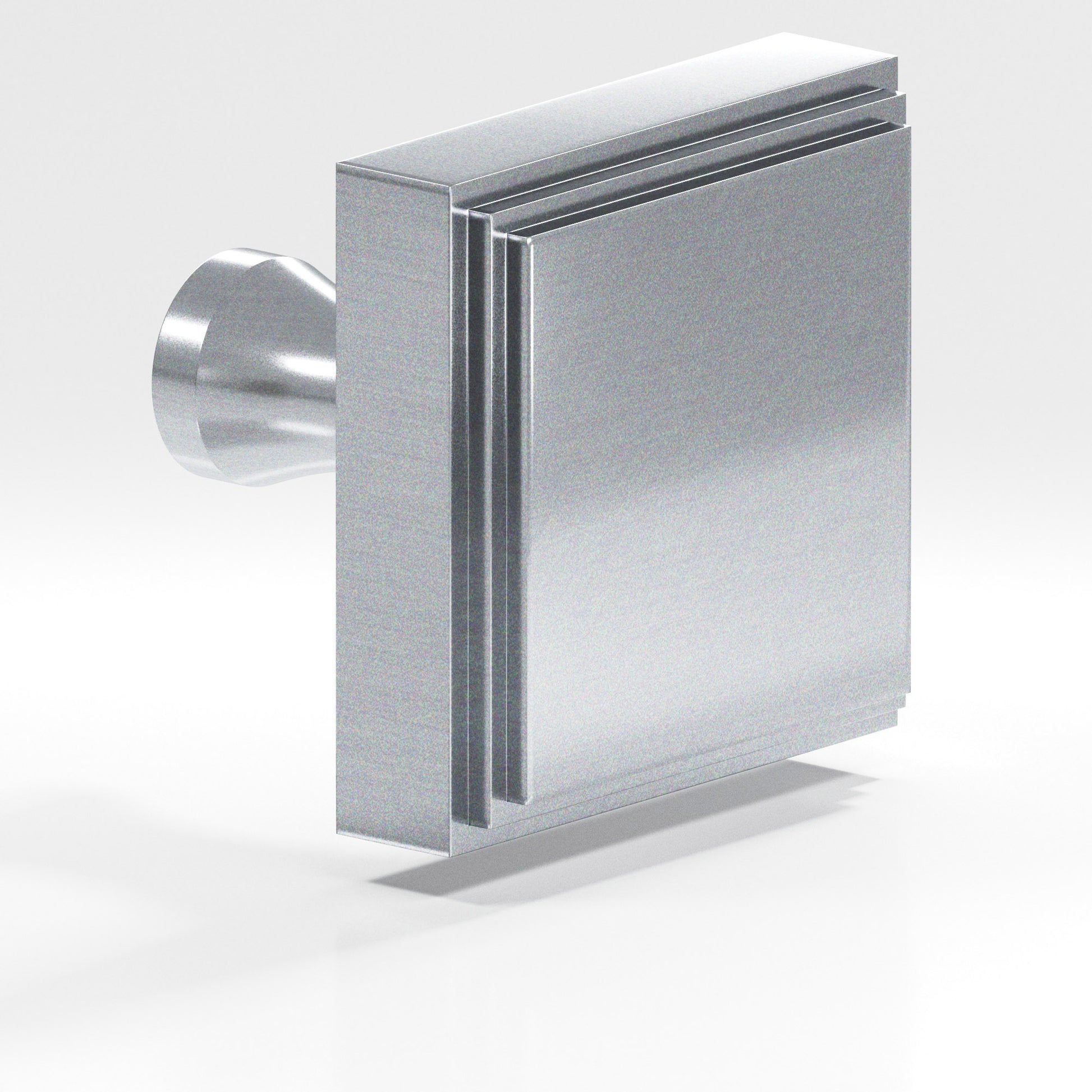 Colonial Bronze Series 625 1.5" Square Stepped Cabinet Knob With Flared Post Satin Chrome / 1.5"