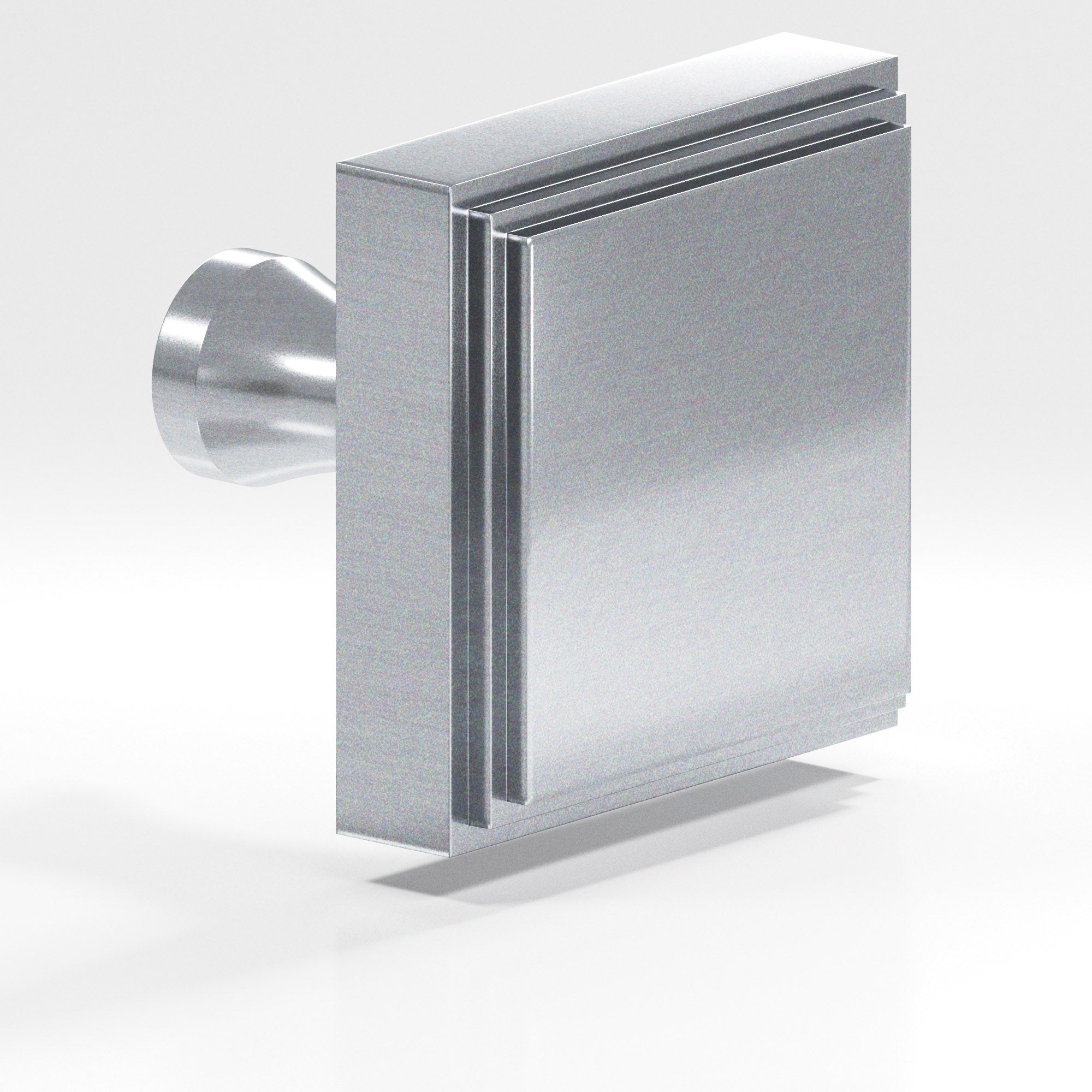 Colonial Bronze Series 624 1.25" Square Stepped Cabinet Knob With Flared Post Satin Chrome / 1.25"