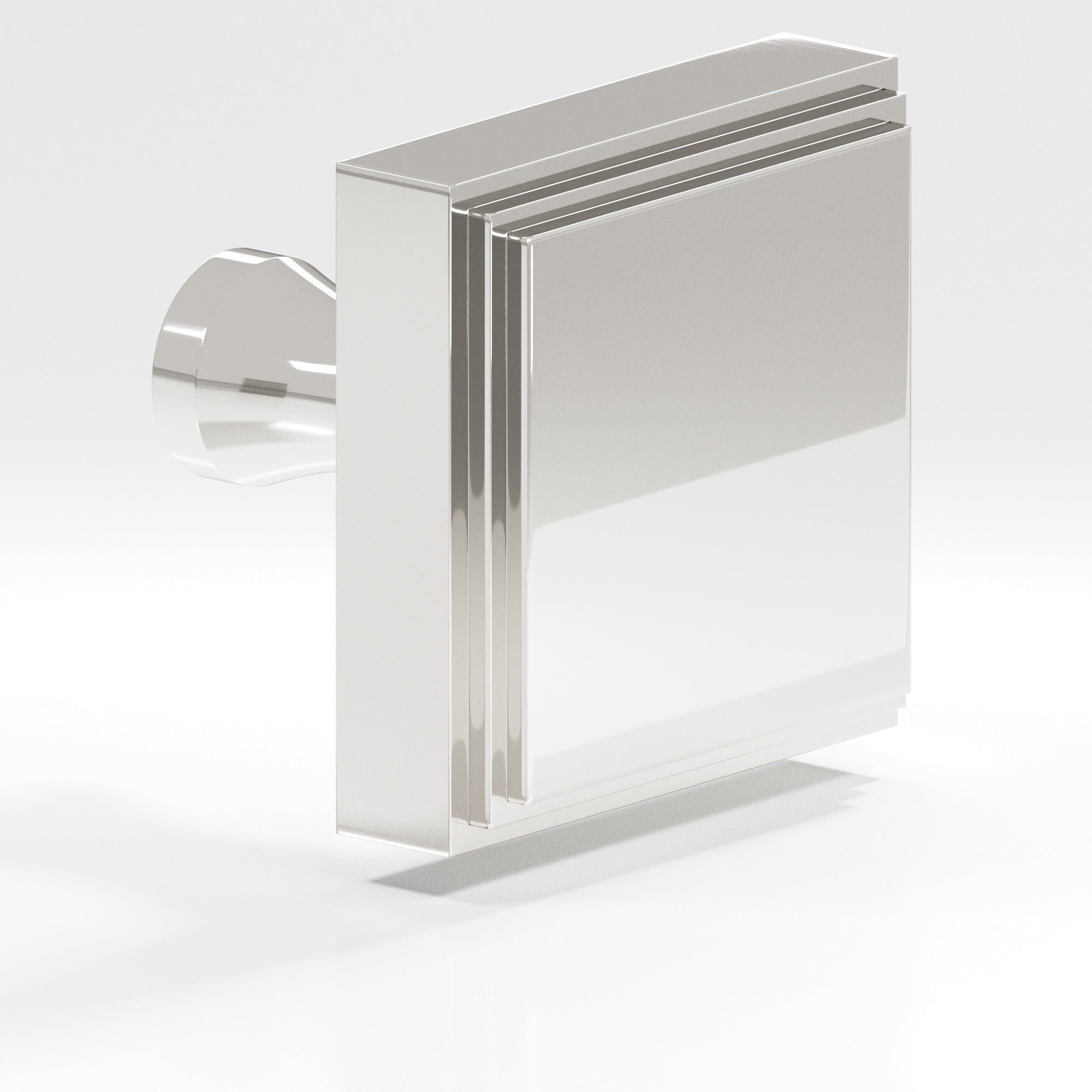 Colonial Bronze Series 623 1" Square Stepped Cabinet Knob With Flared Post Polished Nickel / 1"