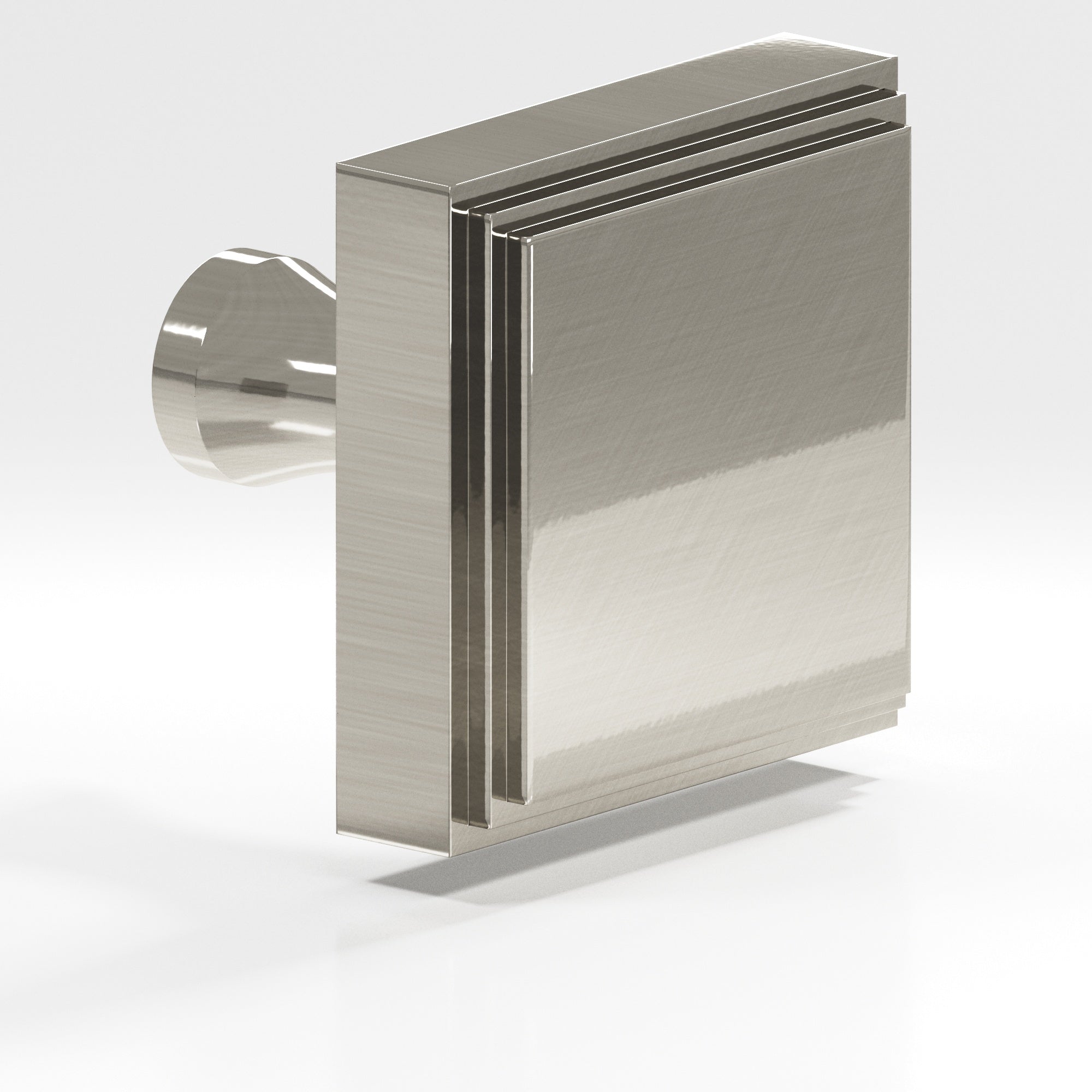 Colonial Bronze Series 625 1.5" Square Stepped Cabinet Knob With Flared Post Nickel Stainless / 1.5"