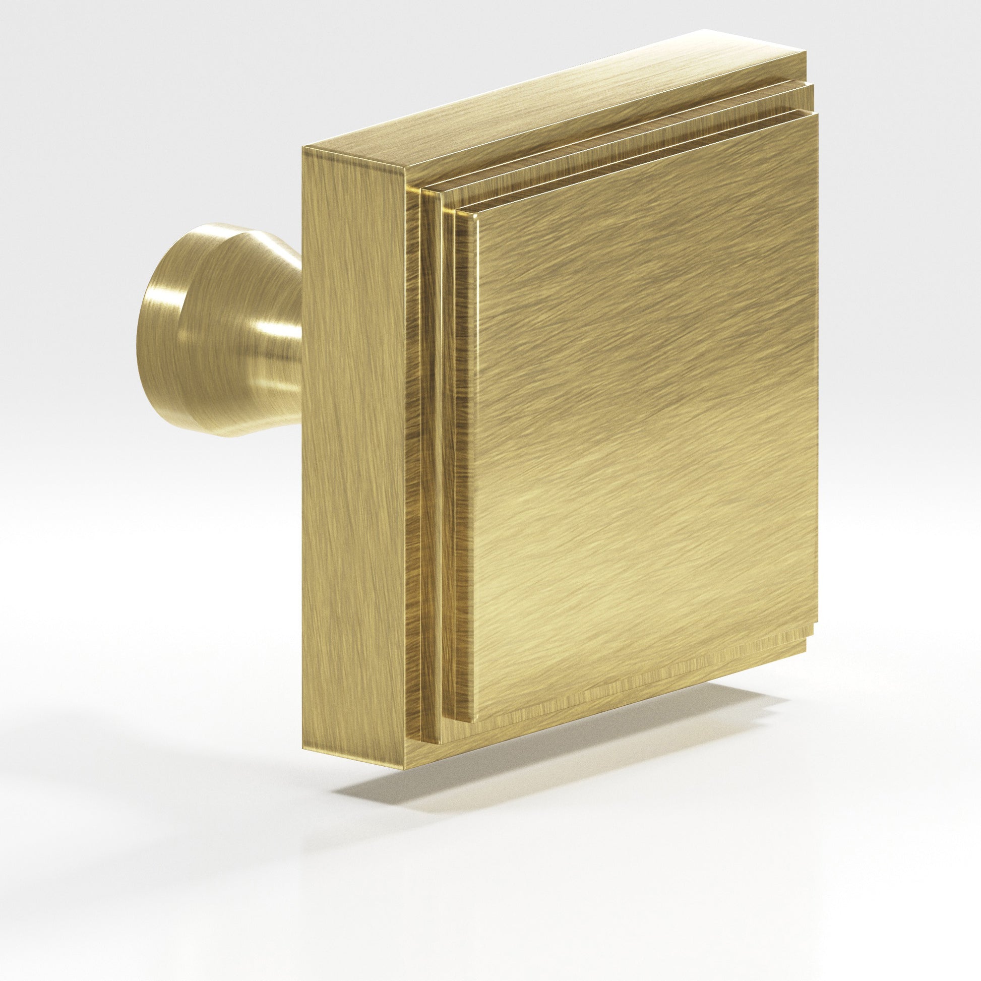 Colonial Bronze Series 625 1.5" Square Stepped Cabinet Knob With Flared Post Antique Brass / 1.5"