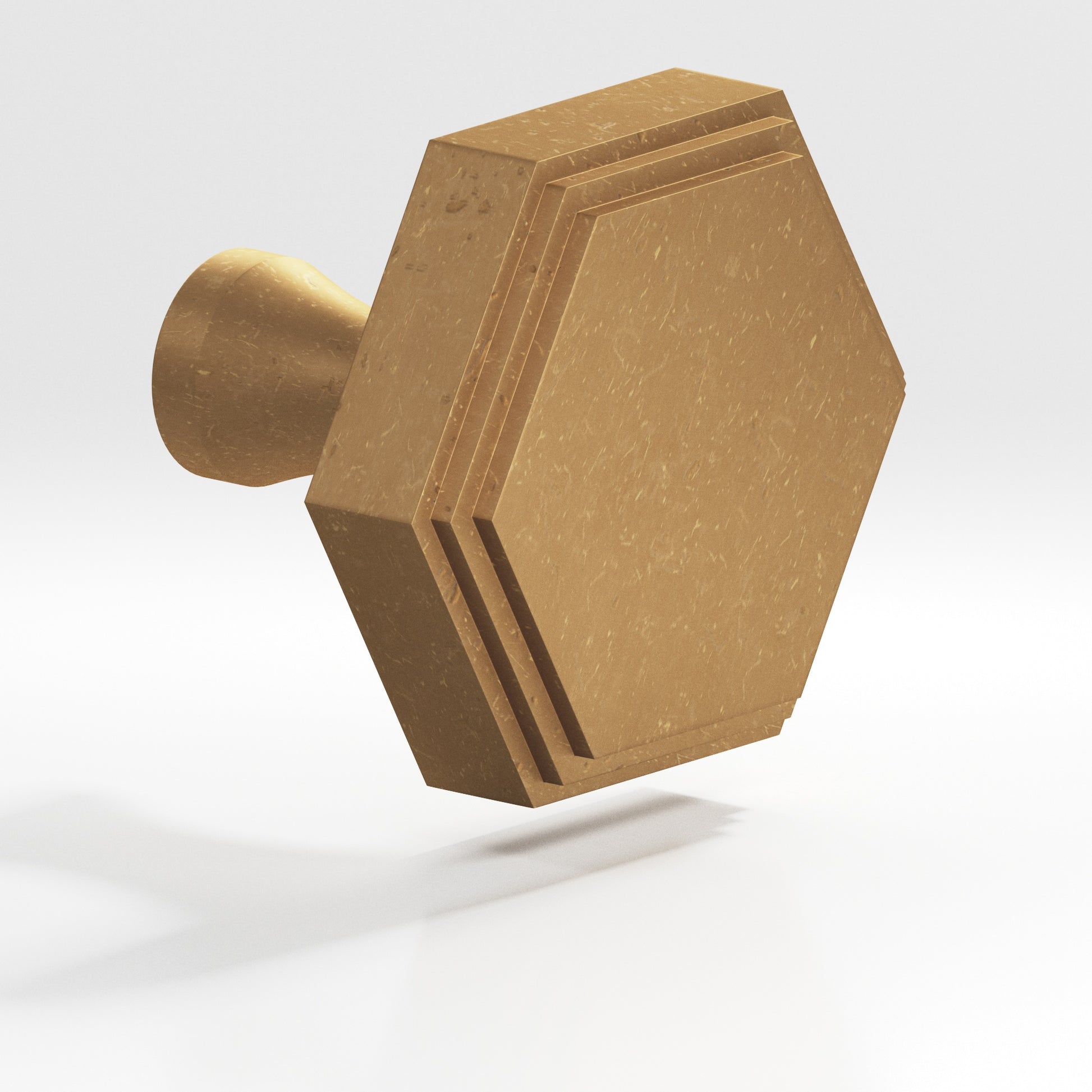 Colonial Bronze Series 628 1.5" Hexagonal Stepped Cabinet Knob With Flared Post Distressed Light Statuary Bronze / 1.5"