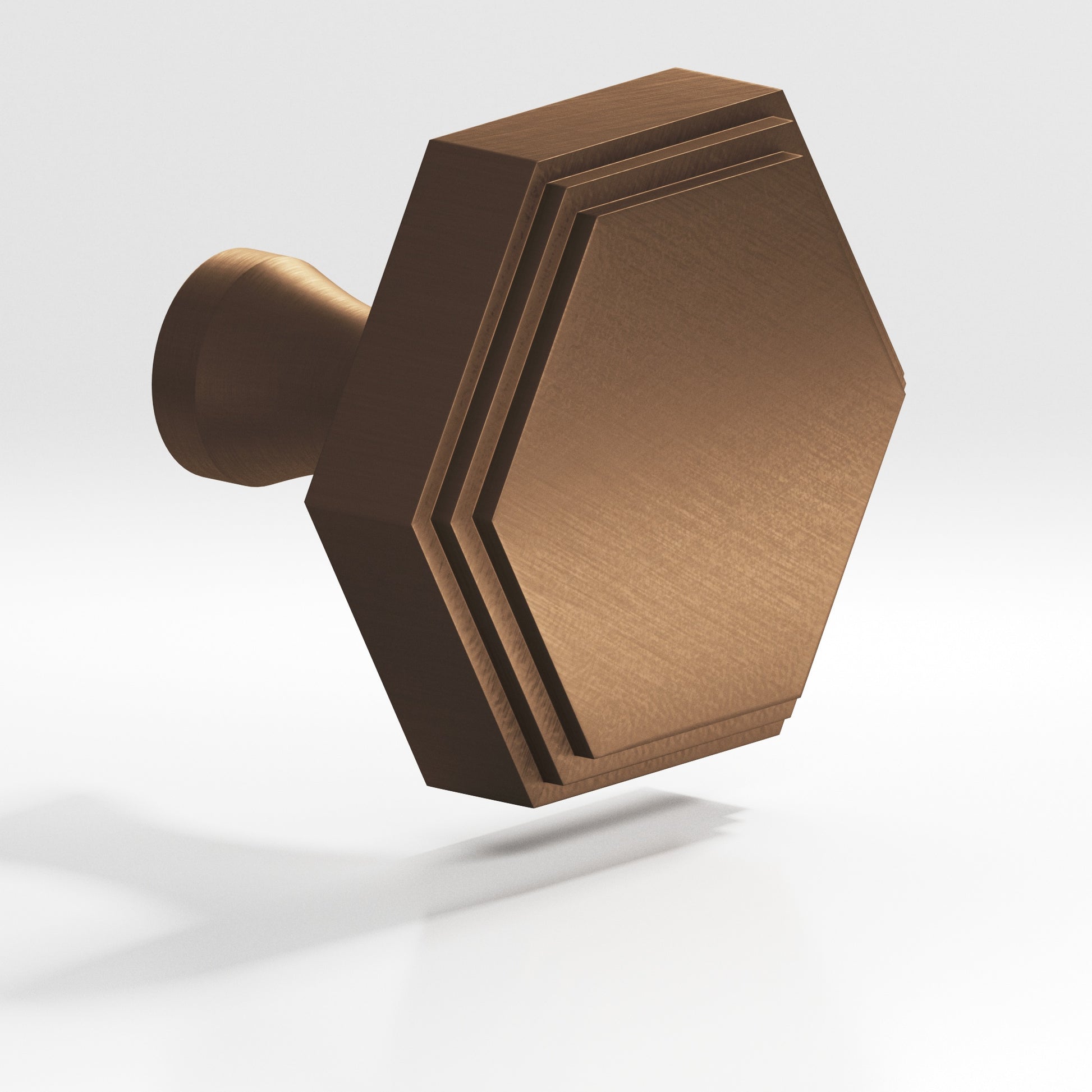 Colonial Bronze Series 627 1.25" Hexagonal Stepped Cabinet Knob With Flared Post Matte Oil Rubbed Bronze / 1.25"