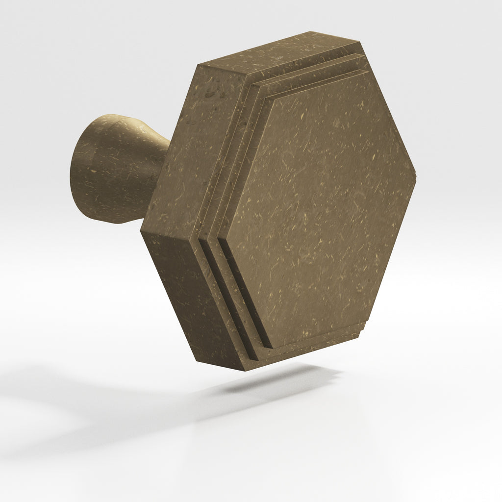 Colonial Bronze Series 627 1.25" Hexagonal Stepped Cabinet Knob With Flared Post Distressed Oil Rubbed Bronze / 1.25"