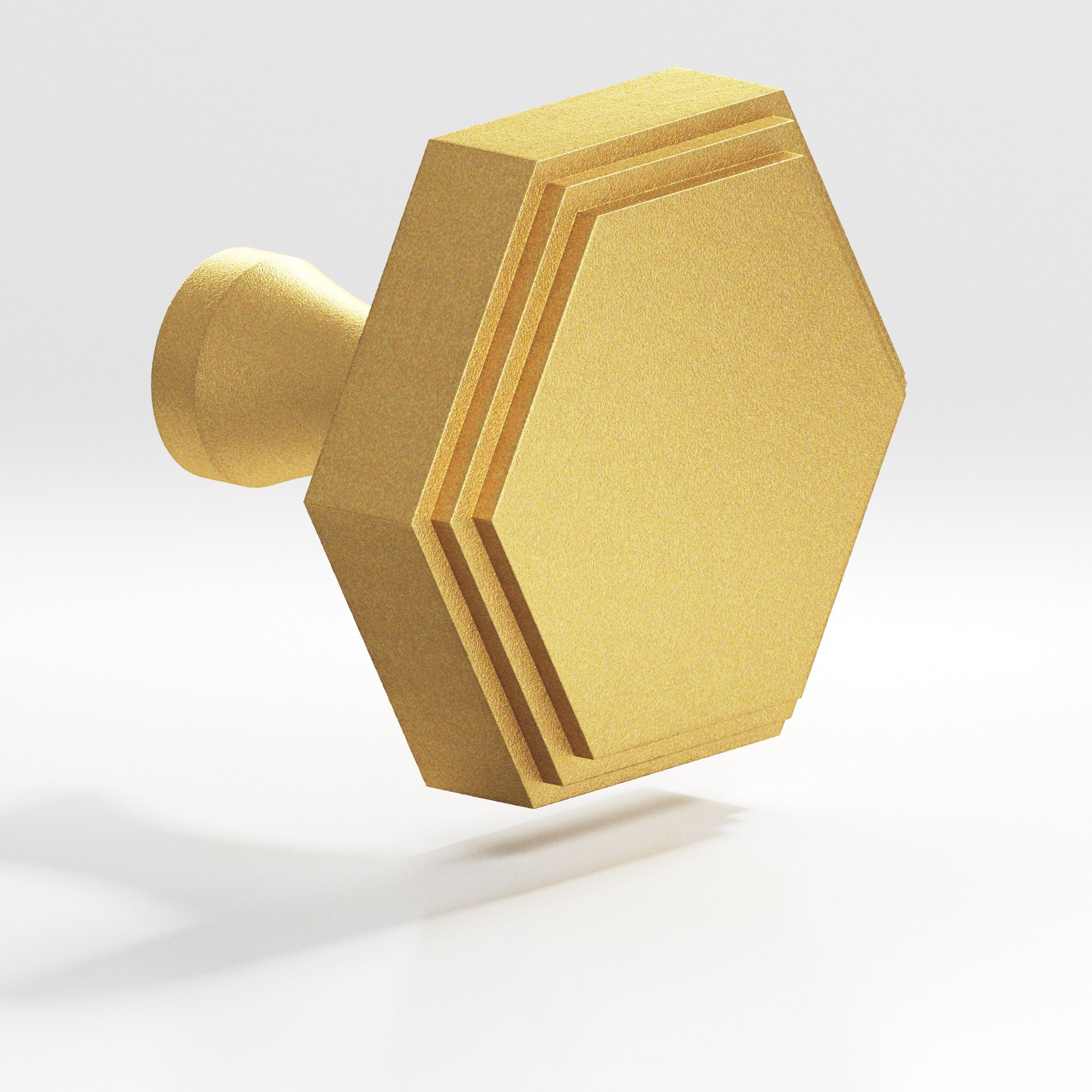 Colonial Bronze Series 626 1" Hexagonal Stepped Cabinet Knob With Flared Post Frost Brass™ / 1"