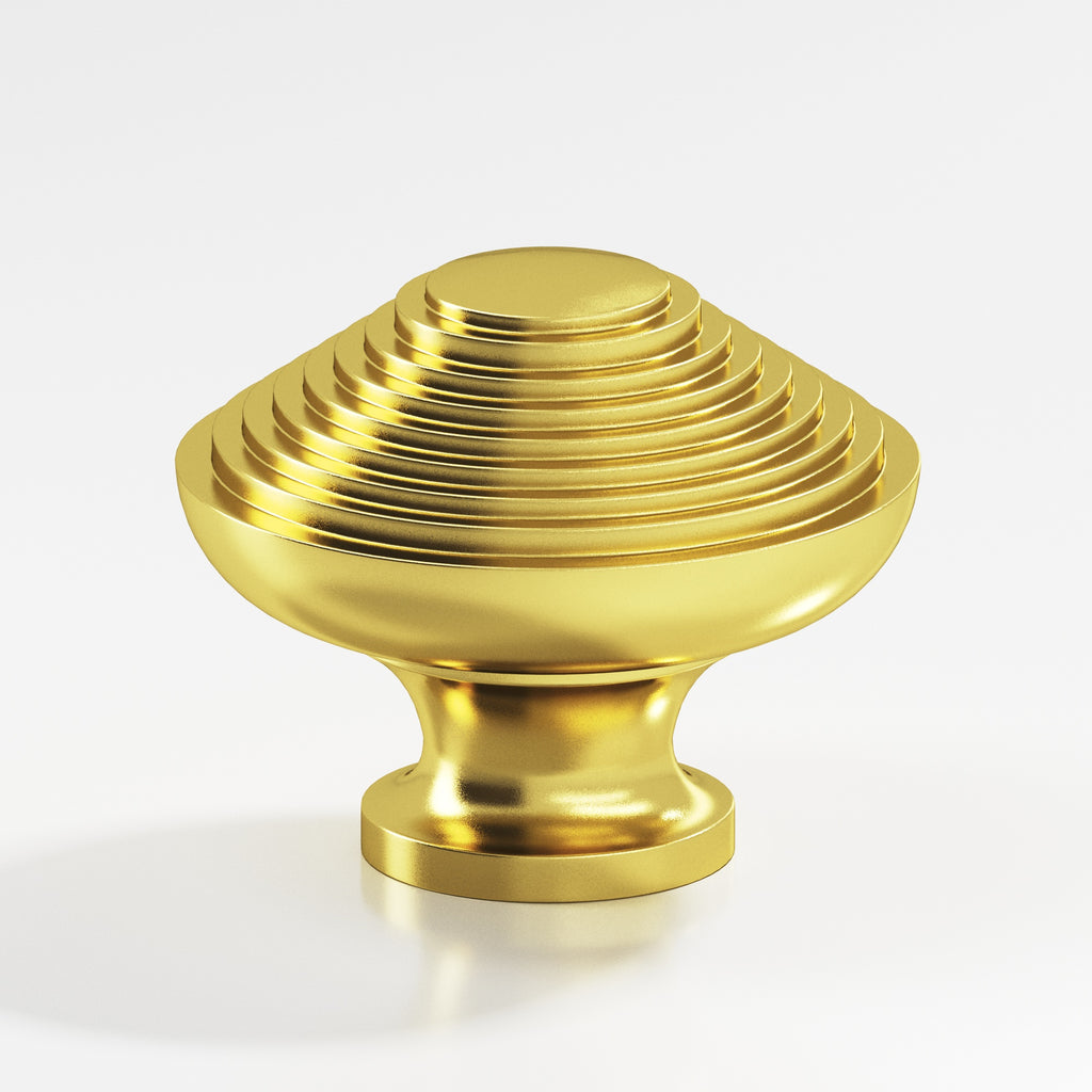 Colonial Bronze Series 633 1.5" Half-Beehive Cabinet Knob Back-To-Back Shower Kit French Gold / 1.5"