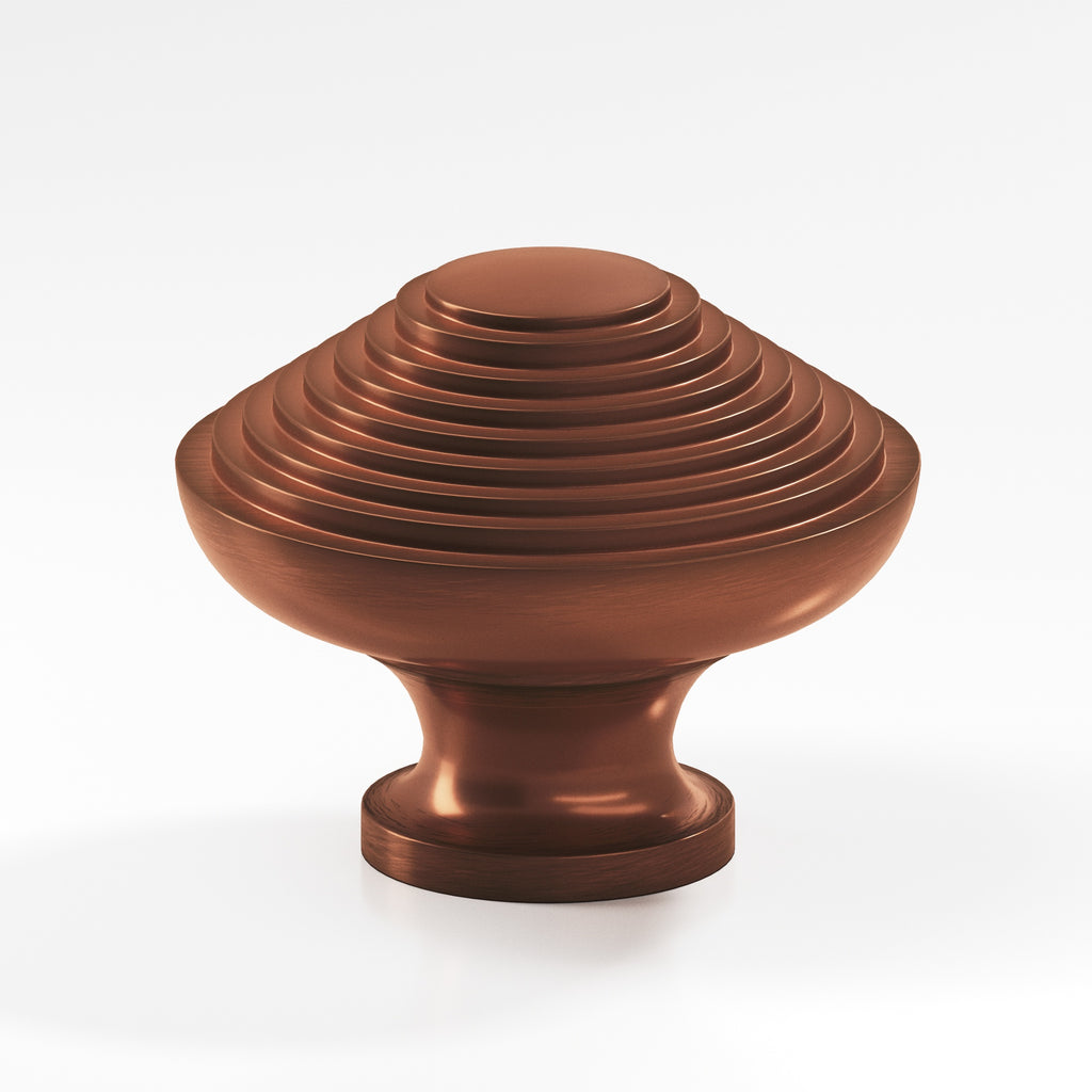 Colonial Bronze Series 633 1.5" Half-Beehive Cabinet Knob Back-To-Back Shower Kit Matte Antique Copper / 1.5"