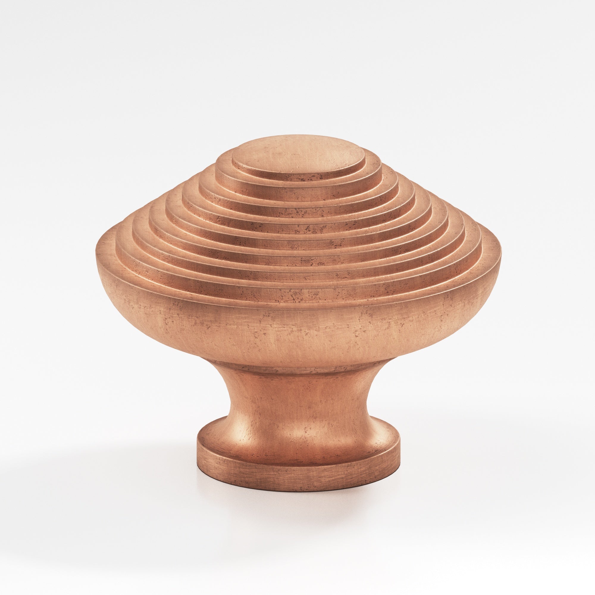 Colonial Bronze Series 633 1.5" Half-Beehive Cabinet Knob Back-To-Back Shower Kit Distressed Antique Copper / 1.5"