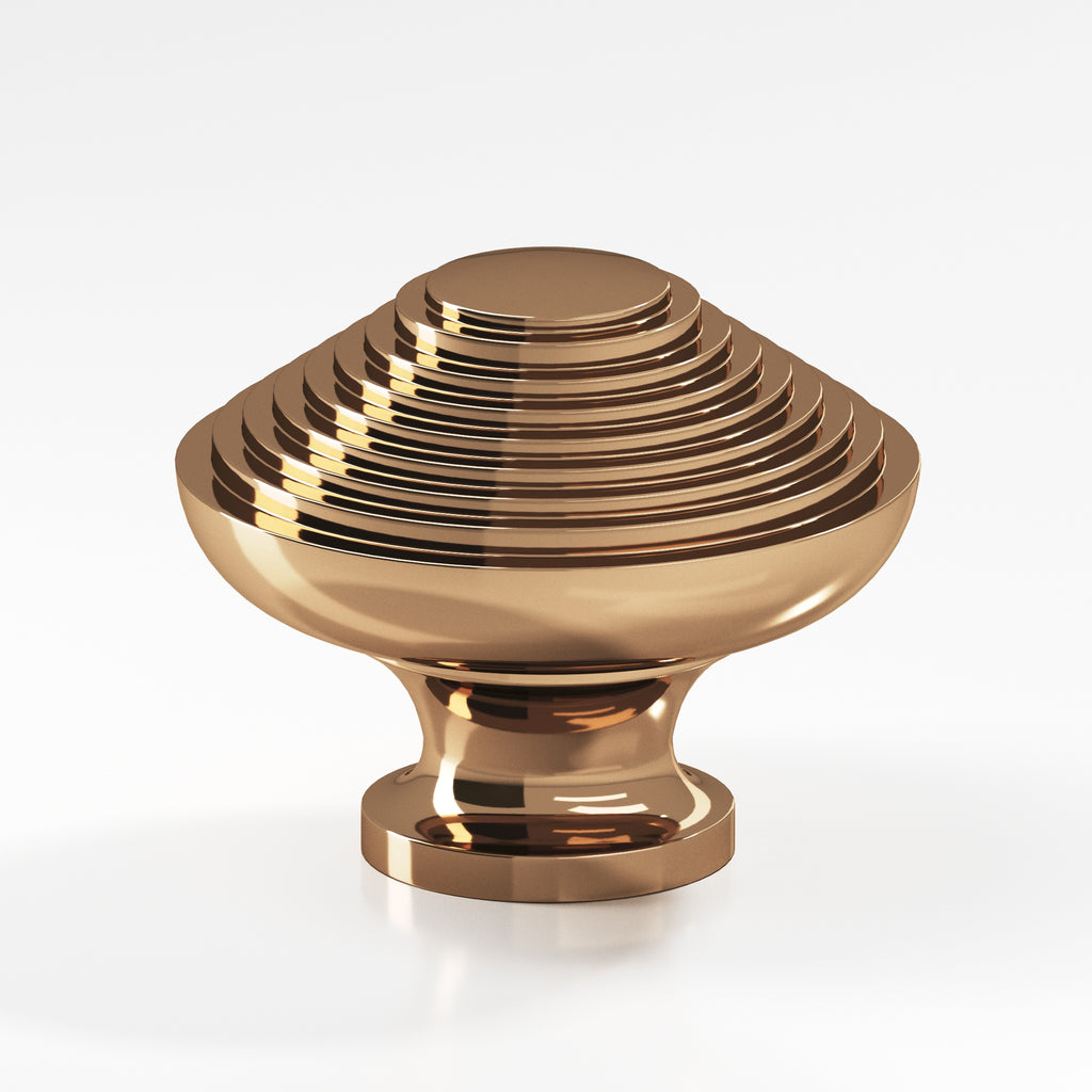 Colonial Bronze Series 633 1.5" Half-Beehive Cabinet Knob Back-To-Back Shower Kit Polished Bronze / 1.5"
