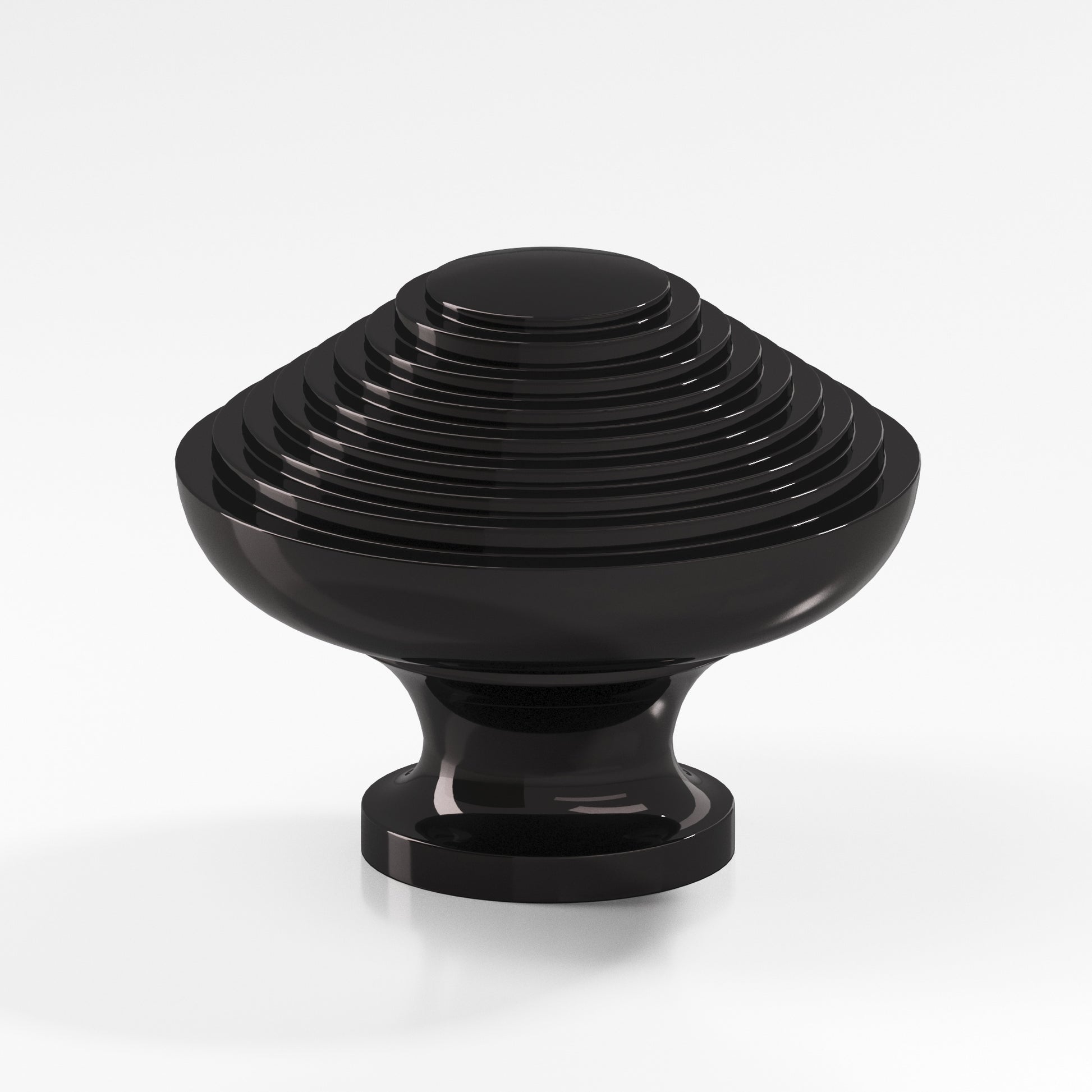Colonial Bronze Series 632 1.25" Half-Beehive Cabinet Knob Back-To-Back Shower Kit Satin Black / 1.25"