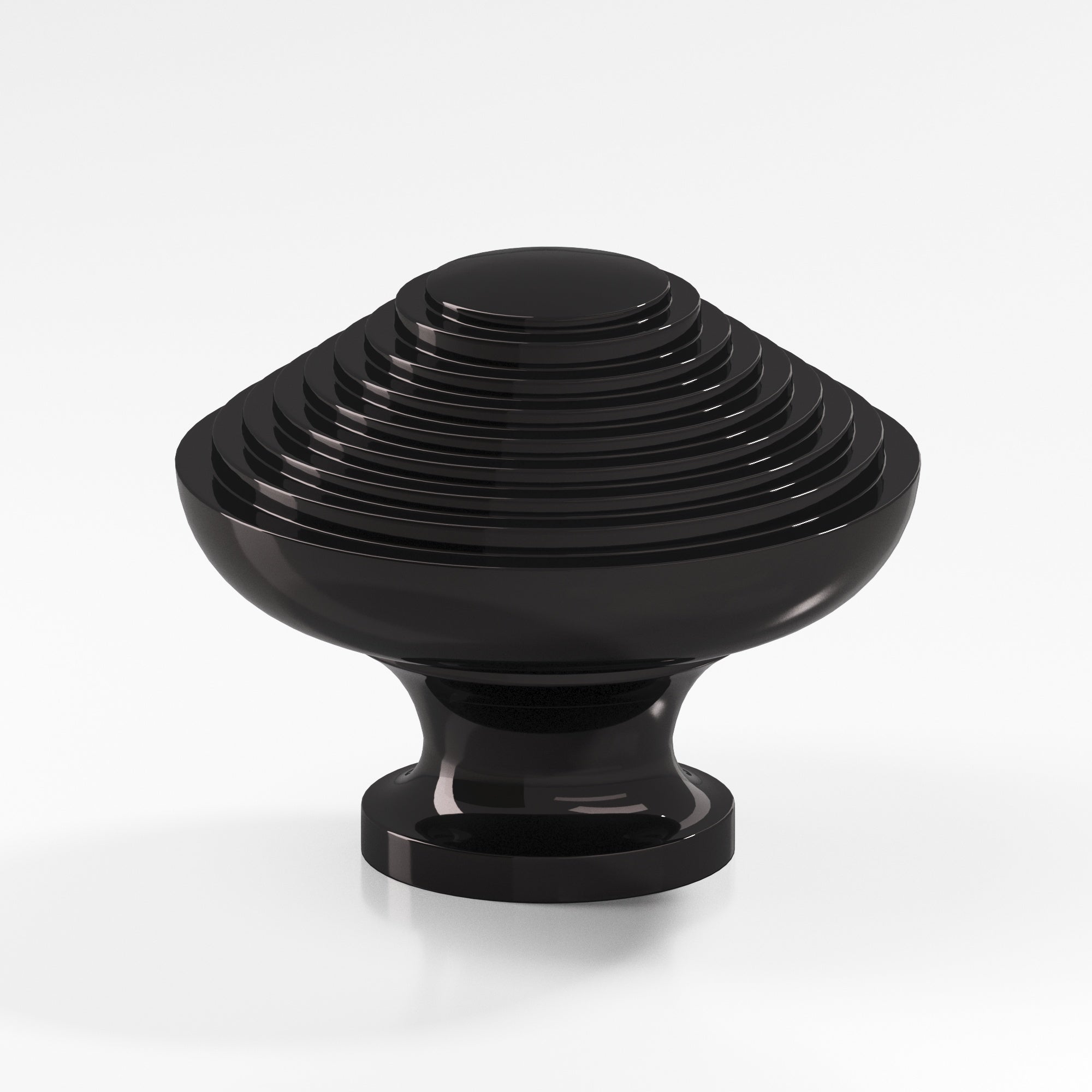 Colonial Bronze Series 632 1.25" Half-Beehive Cabinet Knob Back-To-Back Shower Kit Satin Black / 1.25"