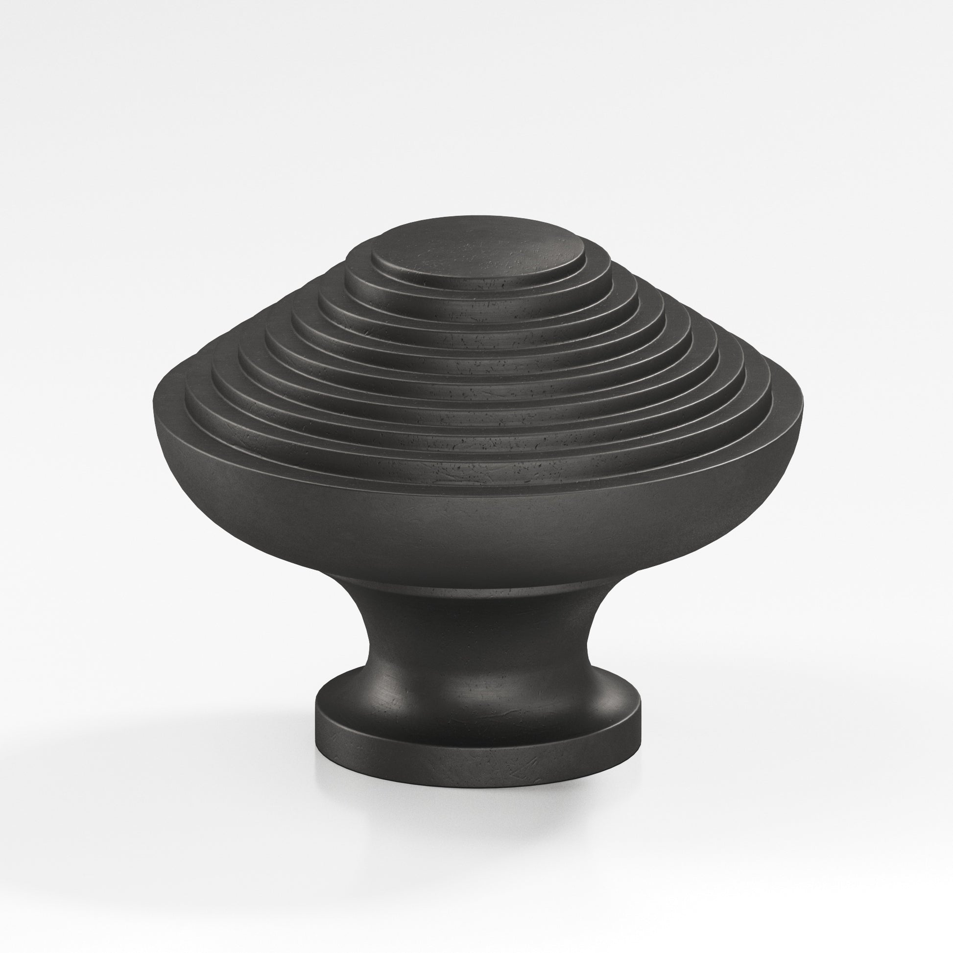 Colonial Bronze Series 632 1.25" Half-Beehive Cabinet Knob Back-To-Back Shower Kit Distressed Satin Black / 1.25"