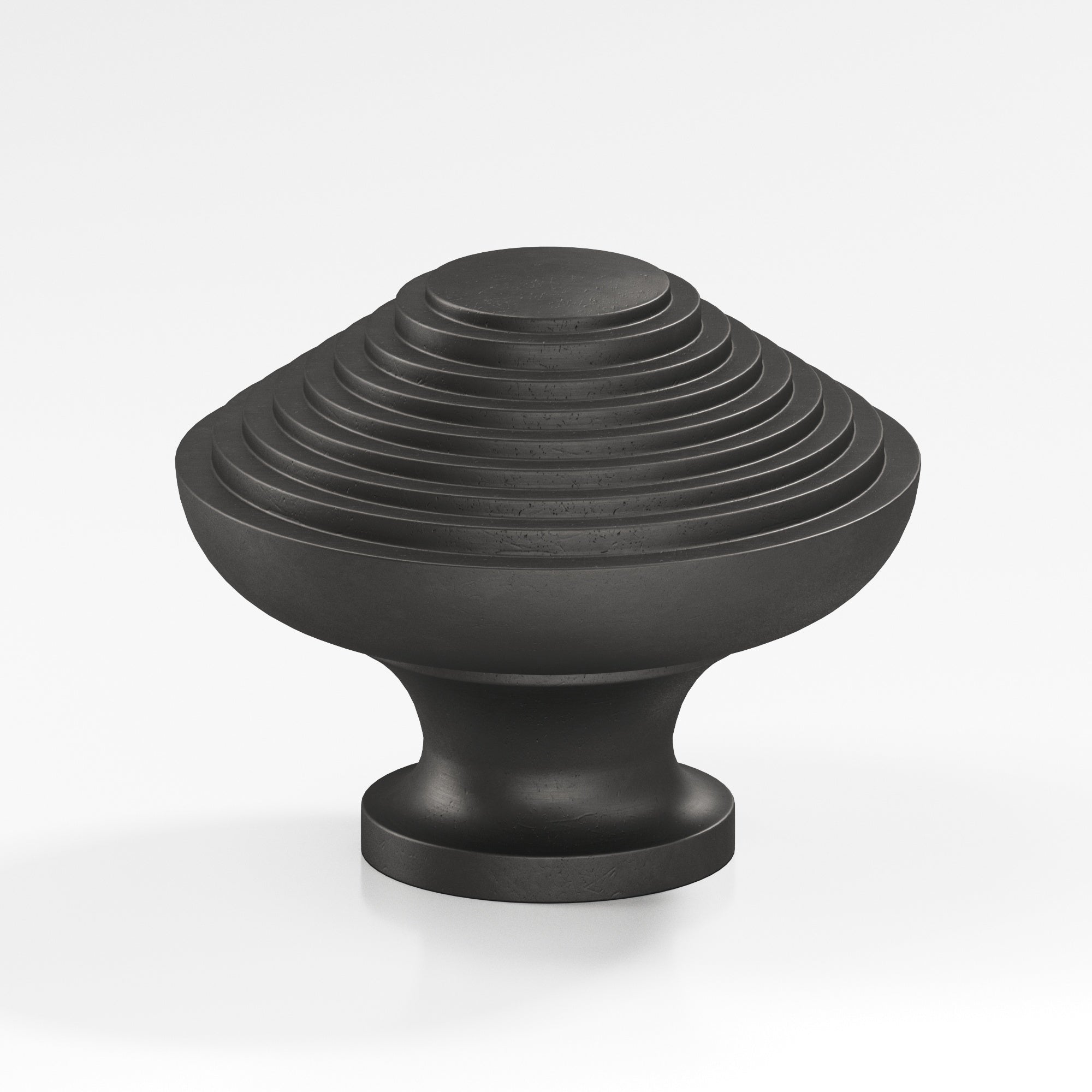 Colonial Bronze Series 633 1.5" Half-Beehive Cabinet Knob Back-To-Back Shower Kit Distressed Satin Black / 1.5"