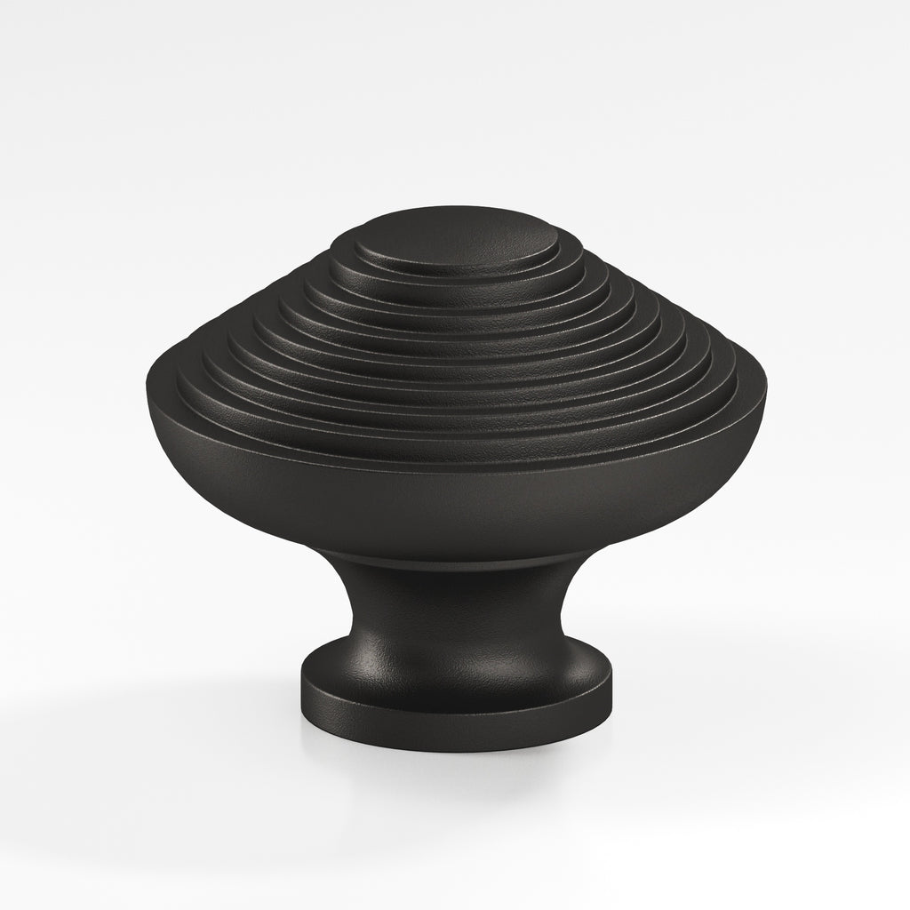 Colonial Bronze Series 633 1.5" Half-Beehive Cabinet Knob Back-To-Back Shower Kit Frost Black™ / 1.5"