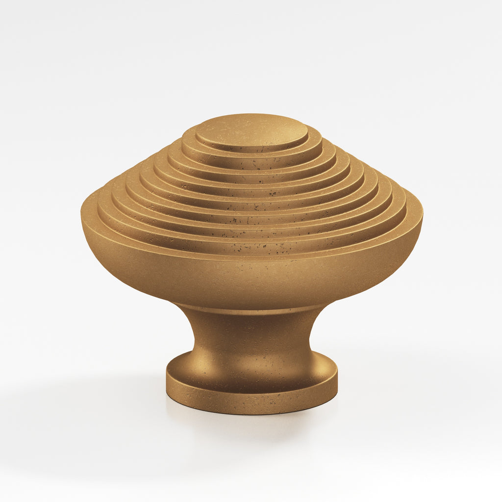 Colonial Bronze Series 633 1.5" Half-Beehive Cabinet Knob Back-To-Back Shower Kit Distressed Light Statuary Bronze / 1.5"