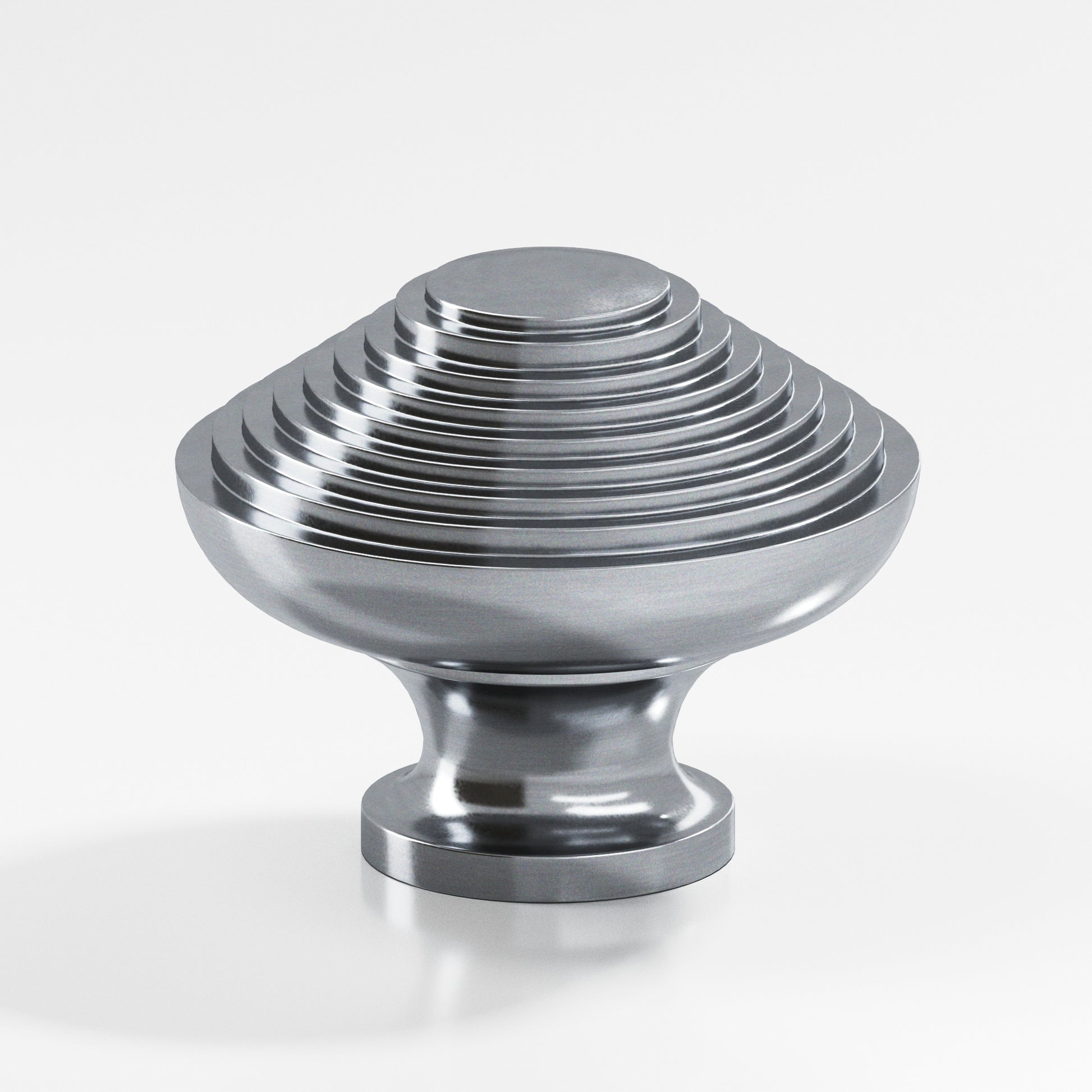 Colonial Bronze Series 633 1.5" Half-Beehive Cabinet Knob Back-To-Back Shower Kit Satin Chrome / 1.5"