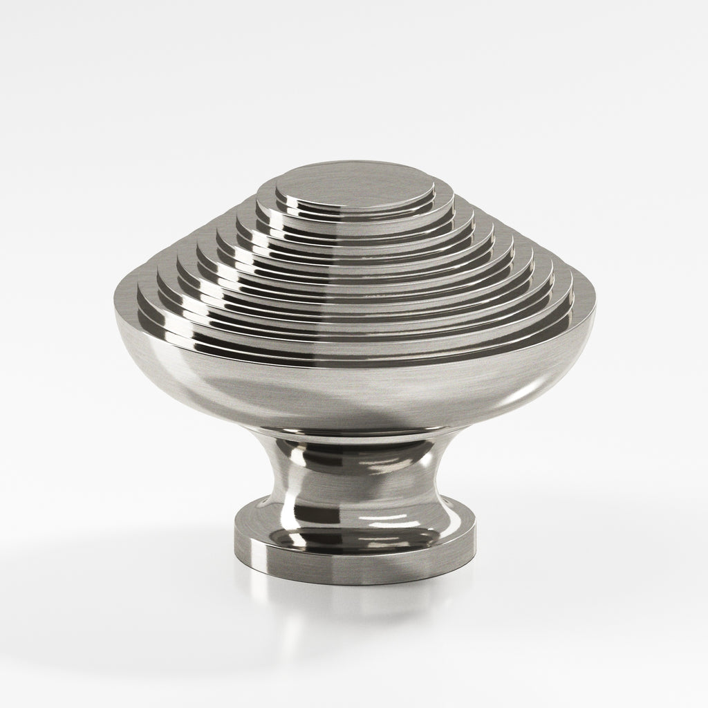 Colonial Bronze Series 633 1.5" Half-Beehive Cabinet Knob Back-To-Back Shower Kit Nickel Stainless / 1.5"