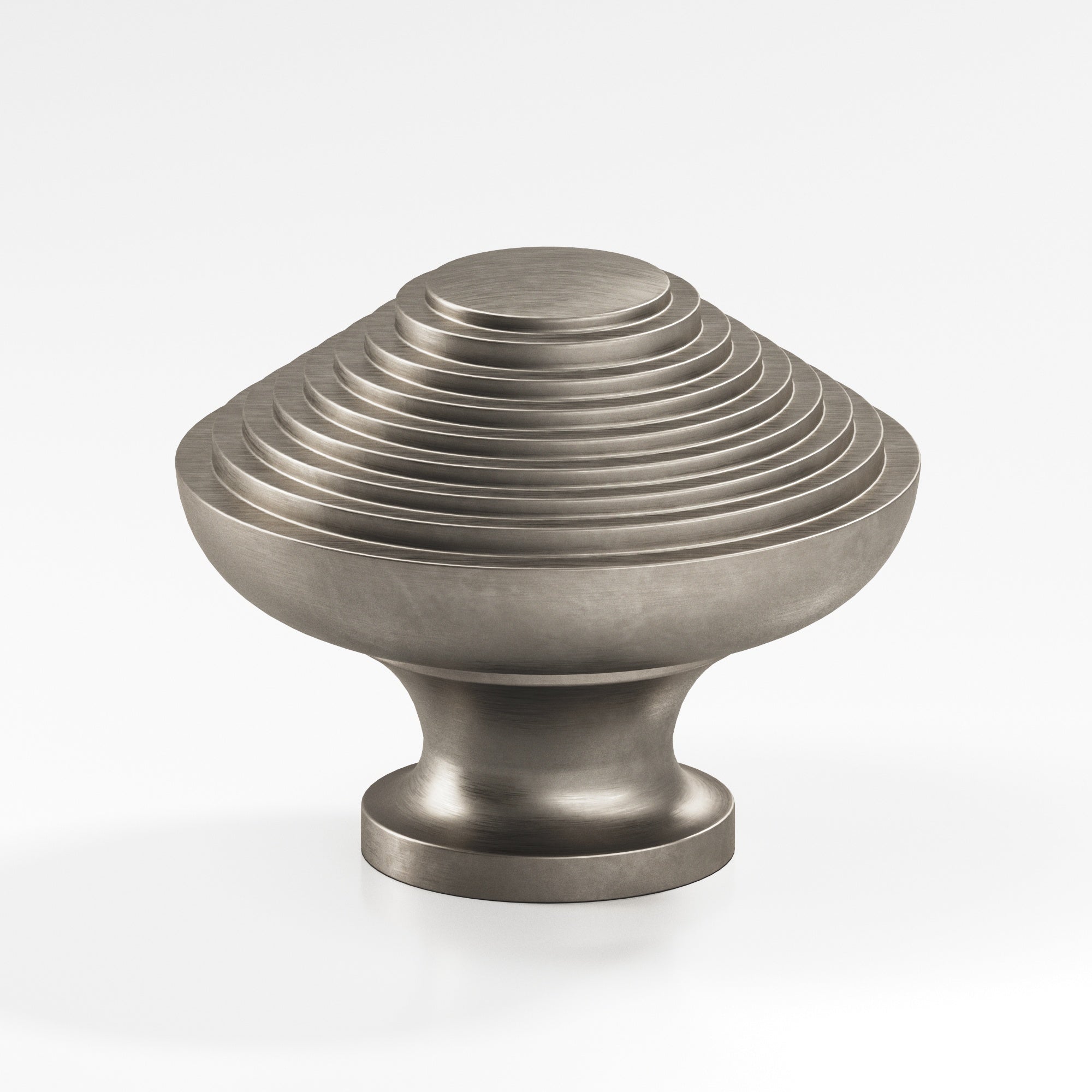 Colonial Bronze Series 632 1.25" Half-Beehive Cabinet Knob Back-To-Back Shower Kit Matte Pewter / 1.25"